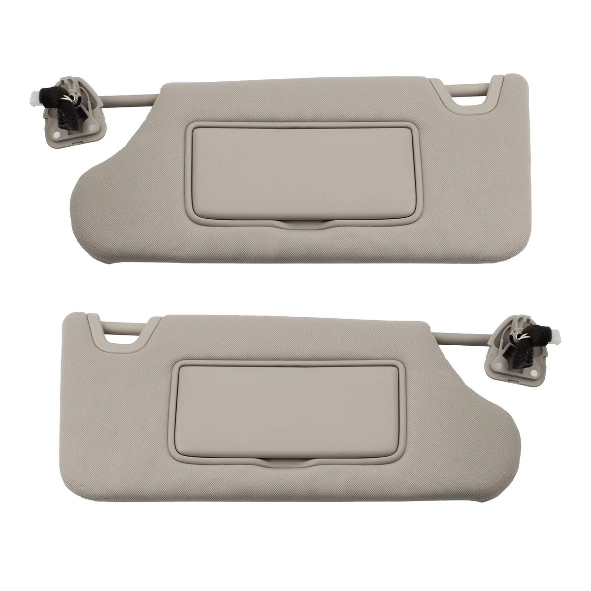 Dasbecan Gray Pair Sun Visor Compatible With Nissan Altima 2013-2018 With Mirror And Vanity Light Without Sunroof Replaces# 9640