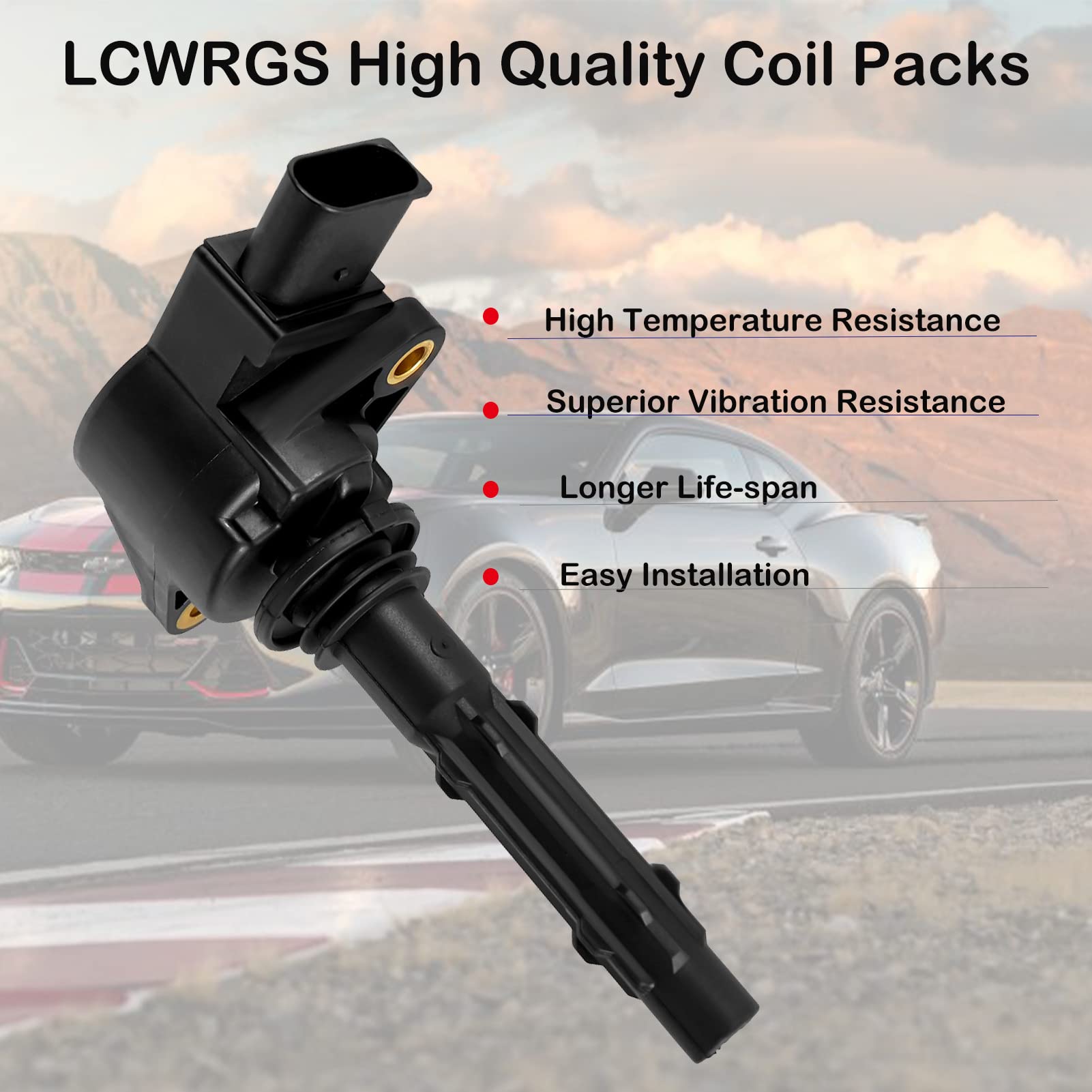 Set Of 6 Ignition Coil Pack Fits For 3.5L V6 Mercedes Benz E350 Ml350 Glk350 R350 C230 C280 C300 C350 Slk350 Clk350 2006 2007 20