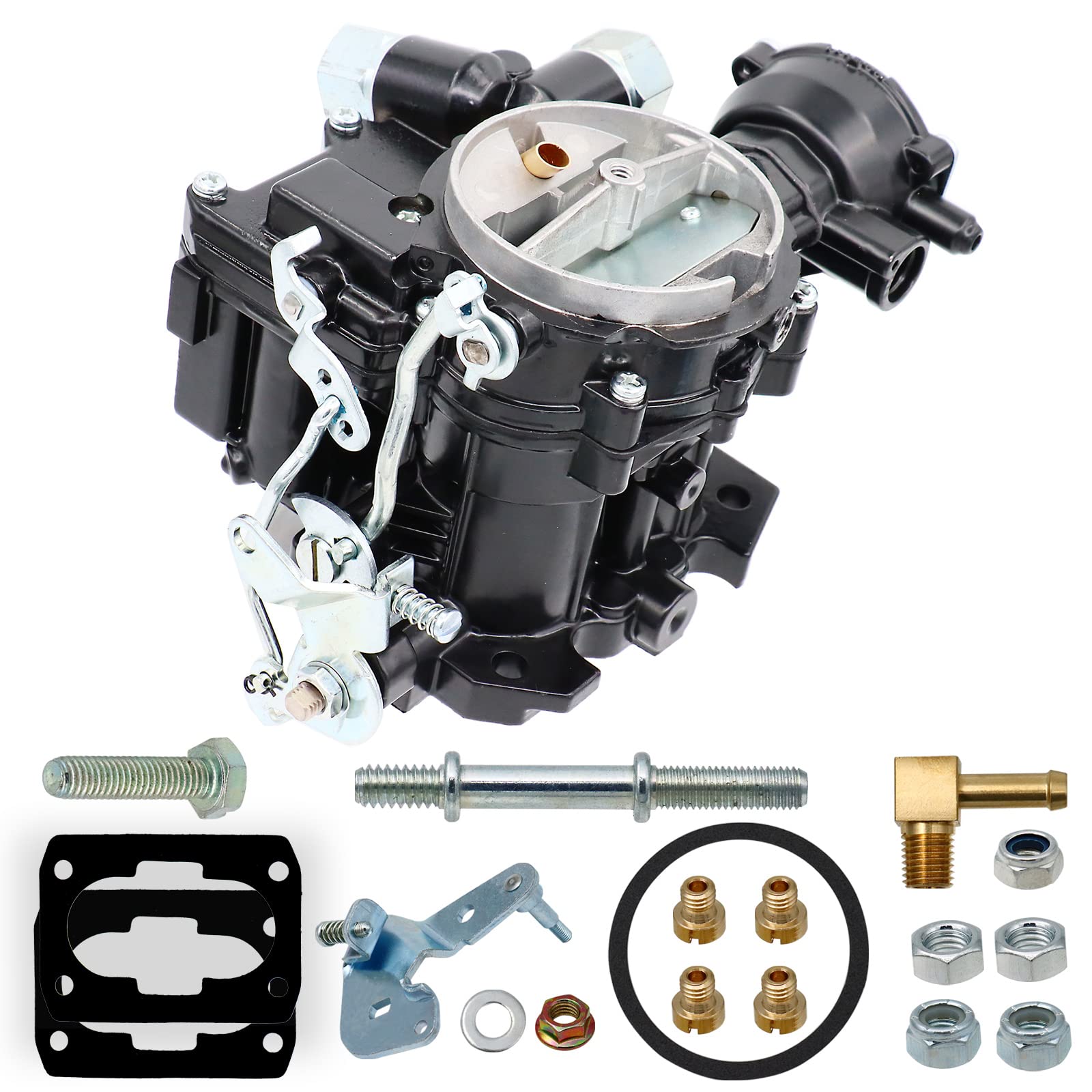 THUNDERMINGO Marine Carburetor for Mercruiser 2 Barrel 3.0L 4.3L 5.0L 5.7L with Electric Choke