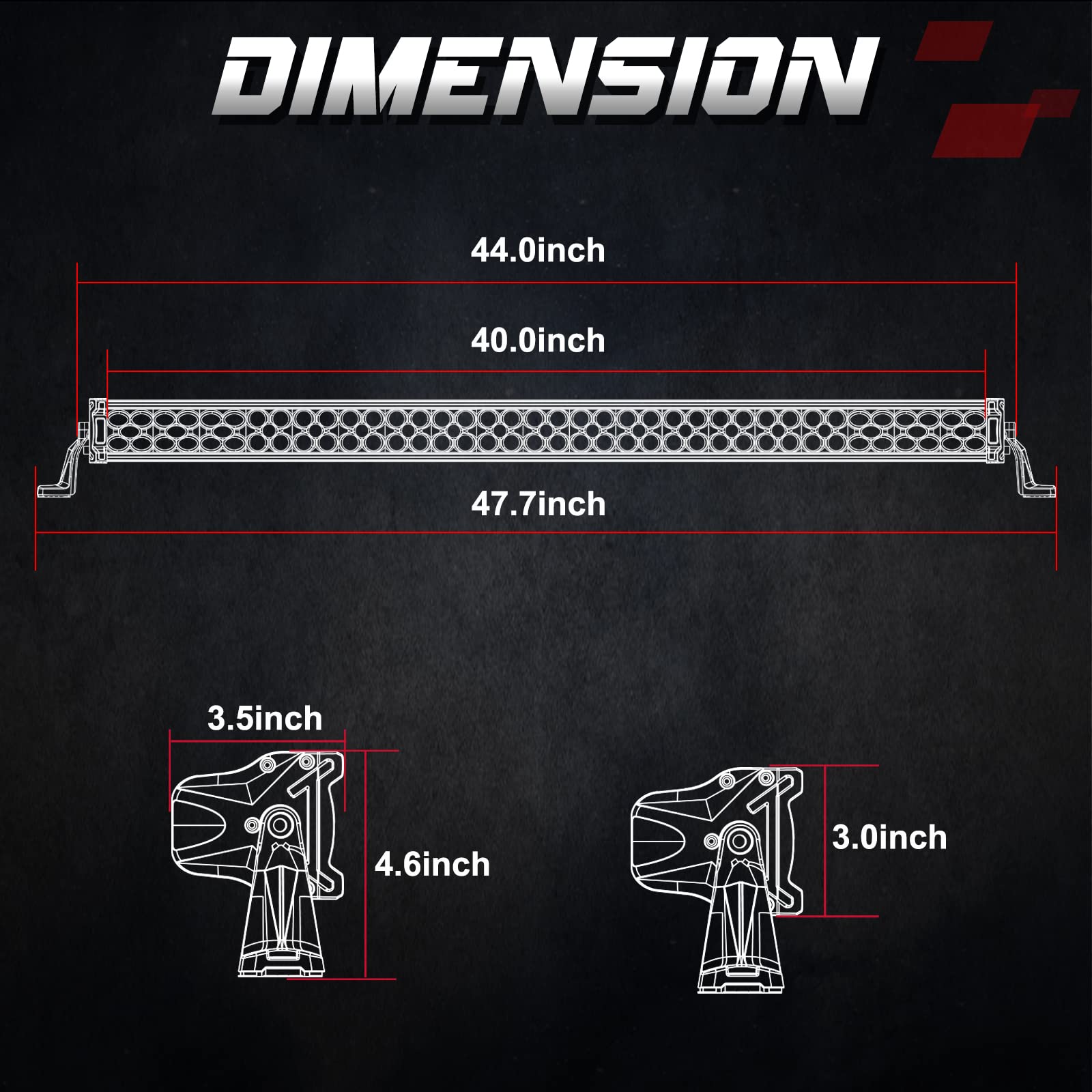 Offroadtown 40'' 540W Led Light Bar With Wiring Harness And Black Cover Off Road Lights Waterproof Driving Light Led Work Light Roof Light Bar For Truck Pickup Utv Suv Jeep Bronco Honda