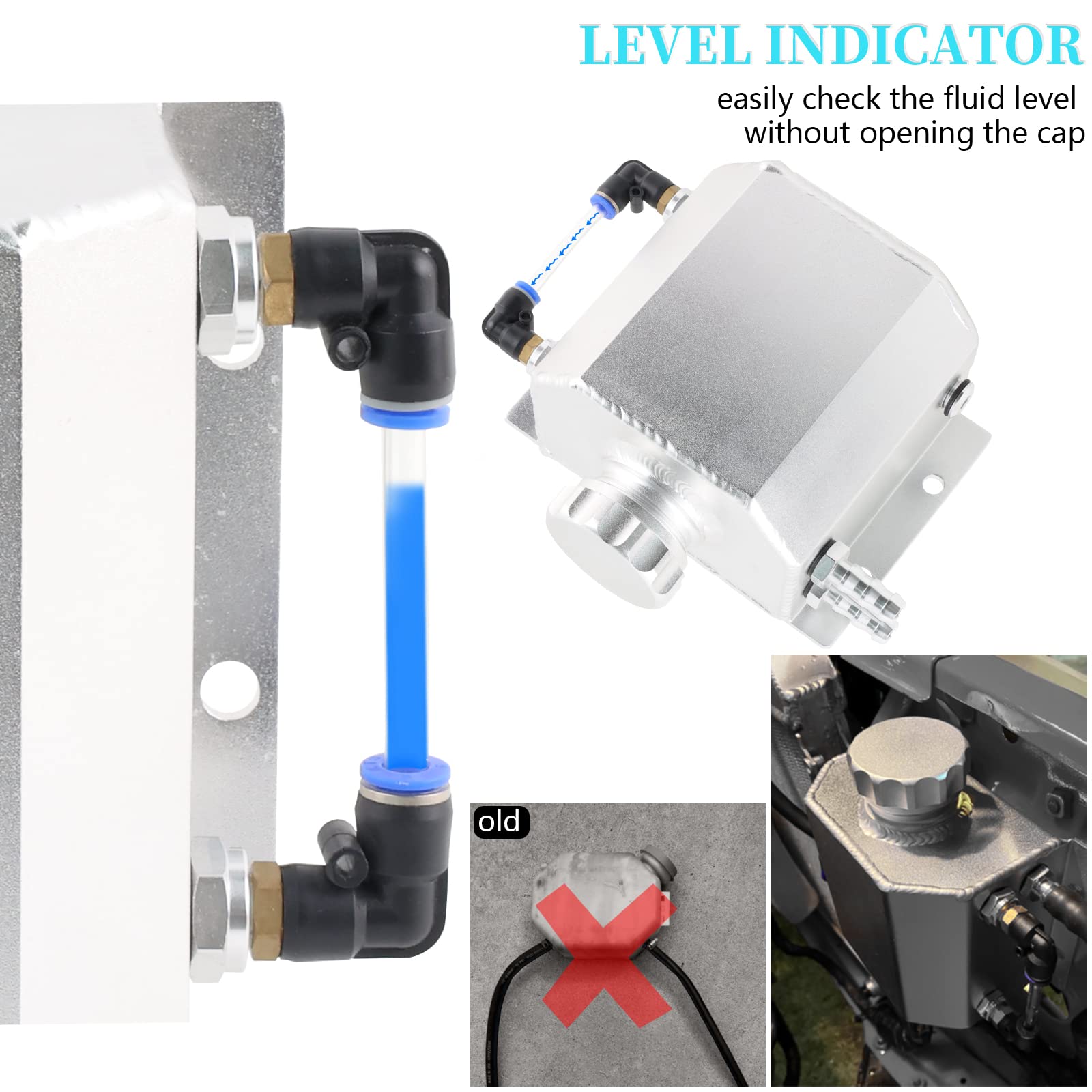 BAGARAATAN Universal 1L Coolant Radiator Tank,Coolant Overflow Tank radiator Overflow Tank,Expansion Tank Recovery Water Tank Re