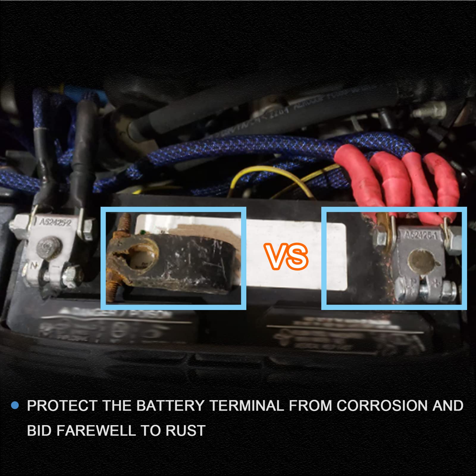 Battery Terminals,Anti-Corrosion Battery Terminal Connectors,Quick Release Military Battery Terminal,Heavy Duty Battery Terminal
