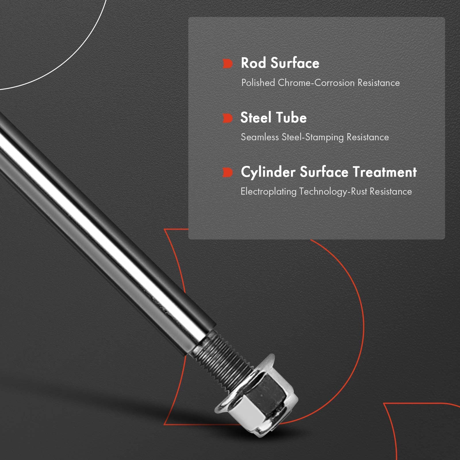 A-Premium Rear Pair (2) Strut Shock Absorber Compatible With Mazda 3 2010-2013, 2.0L 2.5L, Driver And Passenger Side