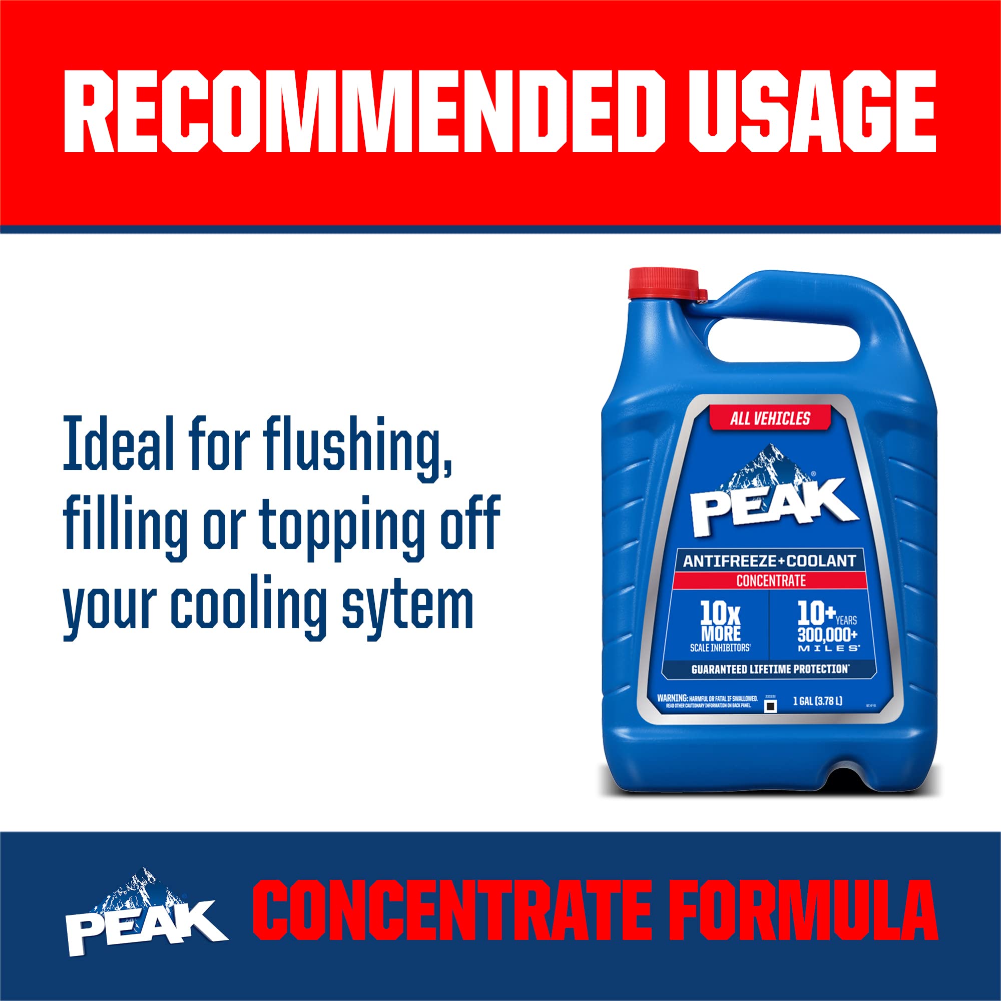 Peak Concentrate Antifreeze And Coolant For All Engine Cooling Systems