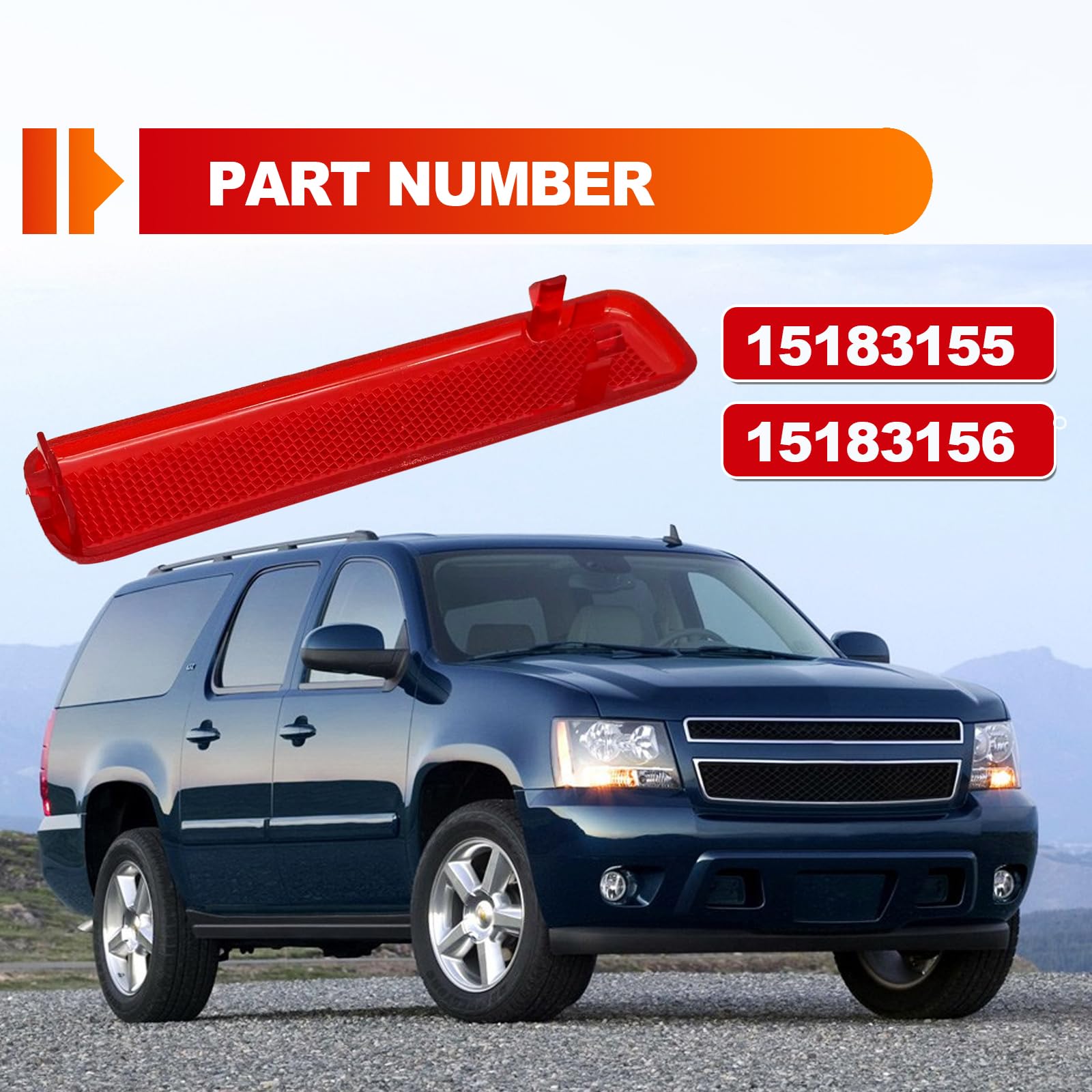 1 Pair Left Driver And Right Passenger Side Door Red Reflector Panel - Compatible With Chevrolet Gmc - Oem 15183155,15183156