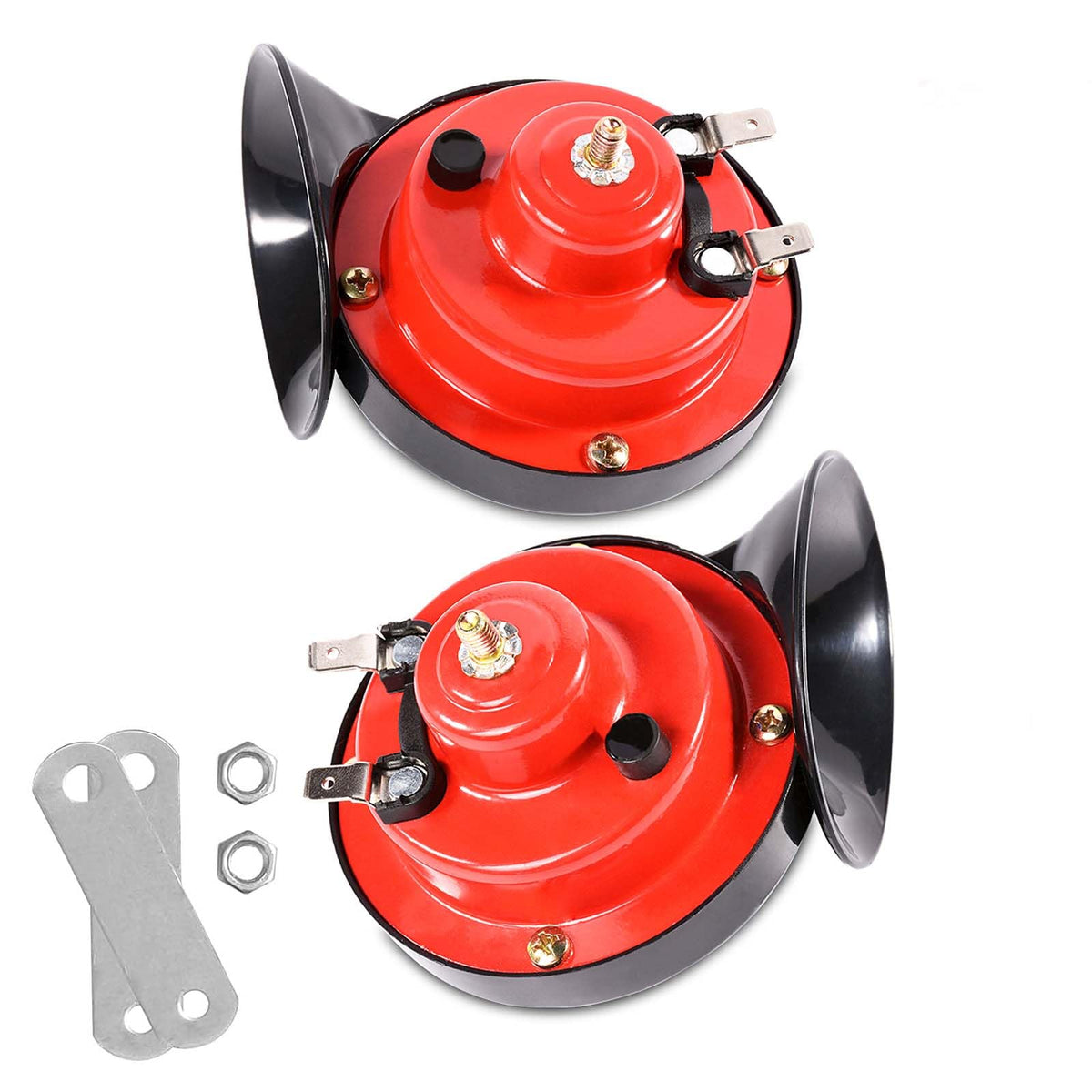 300DB Super Loud Train Horns For Truck, 2pcs 12V Car Horn Kits, Loud Dual-Tone Waterproof Electric Air Horns, Automotive Accesso