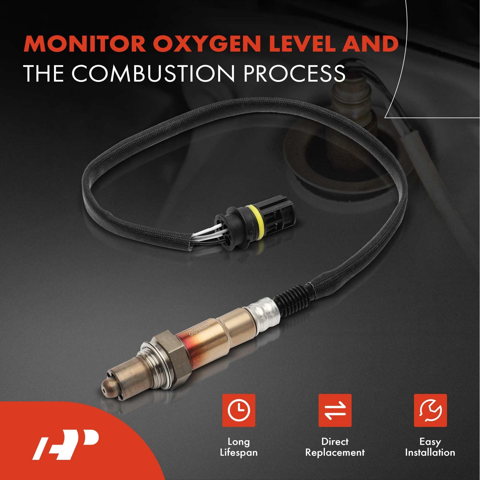 A-Premium O2 Oxygen Sensor Compatible with BMW Models - 128i, 135i, 325i, 328i, 328xi, 330xi, 335i, 335is, 335xi, 528i, X3, X5, Z4 - Downstream - Cylinder 1-6 -2-PC Set