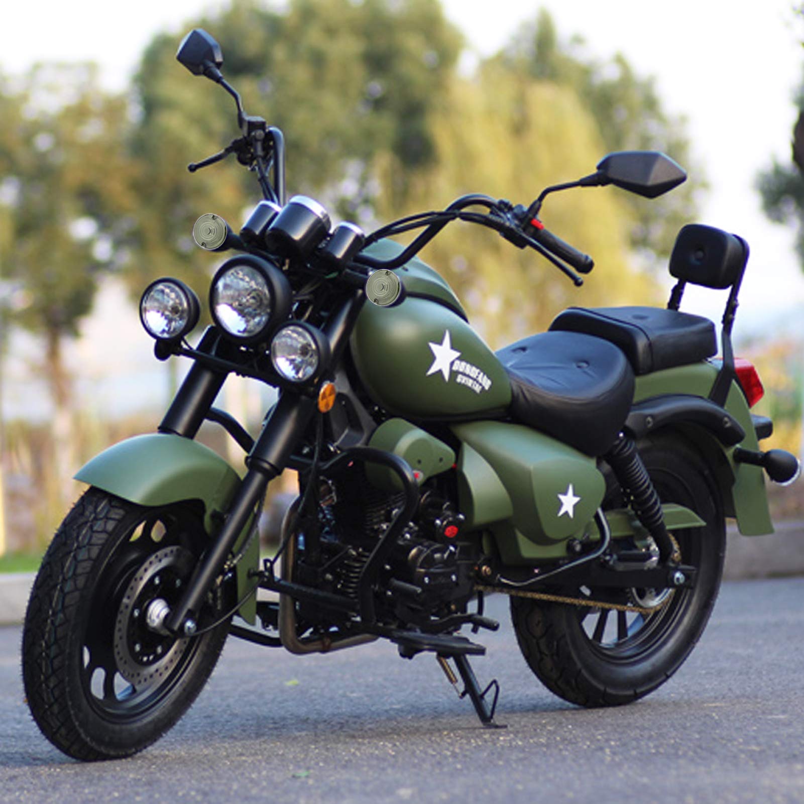 Perfectech 4 Pcs 3 1/4 Touring Oem Flat Black Smoked Turn Signal Lenses+Amber Bulbs For Harley Davidson Electra Glides Road King