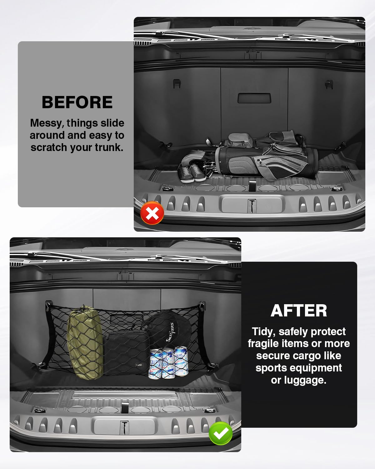 Karltys F150 Lightning Cargo Net For 2022-2025 Ford F-150 Lightning Frunk Cargo Net, Stand Envelope Style Frunk Net For F-150 Li