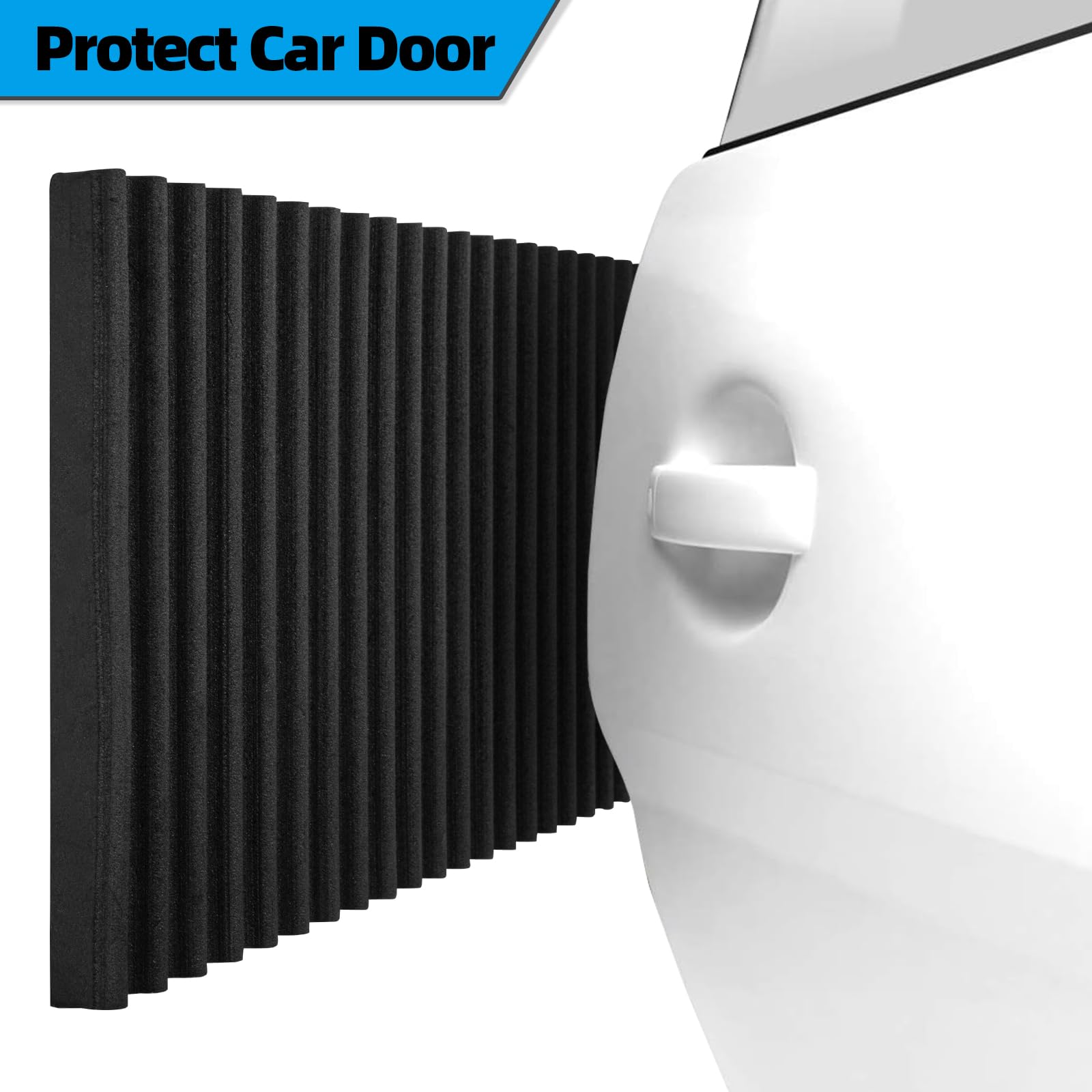 Spurtar Ultra Thick Garage Wall Protector Garage Parking Aid, Self-Adhesive Car Door Protector, Wavy-Mat Wall Padding, Vehicle D