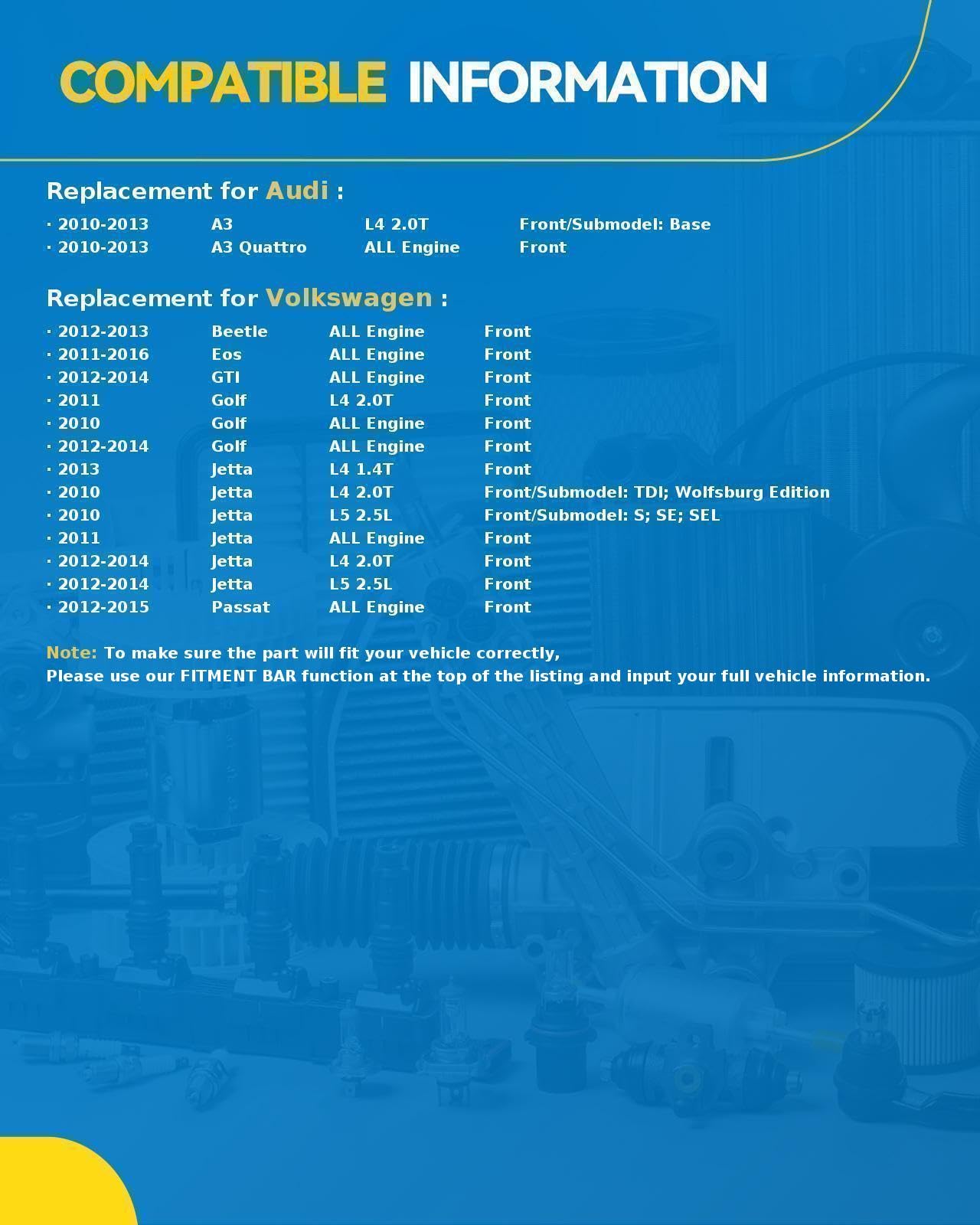 Philtop 19B6384+19B6385 Rear Disc Brake Caliper Assembly Fit Volkswagen Audi For 2012-2015 Passat, 2012-2013 Jetta 2.5L, 2010-20