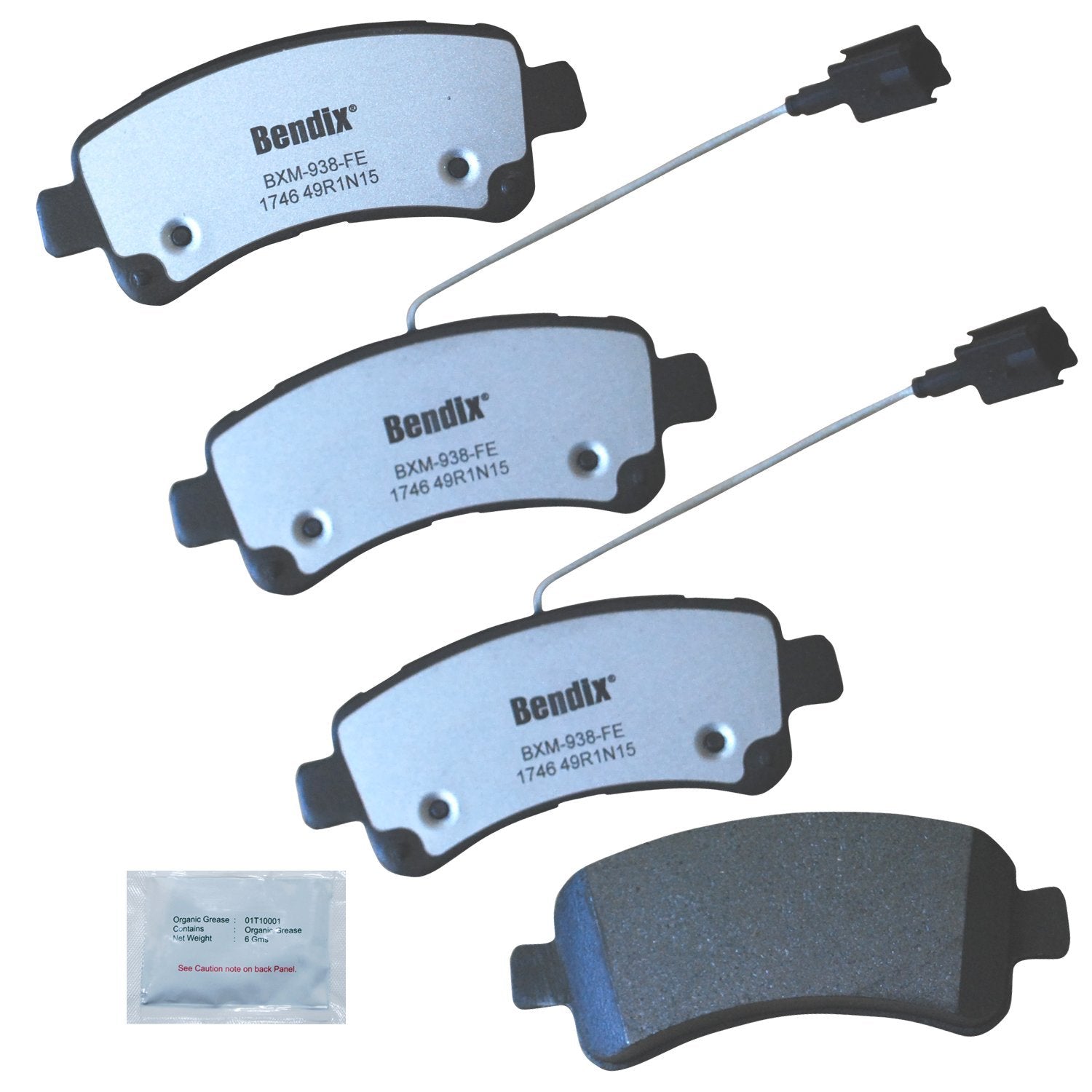 Bendix Fleet Metlok Mkd1746Fm Semi-Metallic Rear Brake Pads Compatible With Ram Promaster 1500 2021-2014, Promaster 2500 2021-20