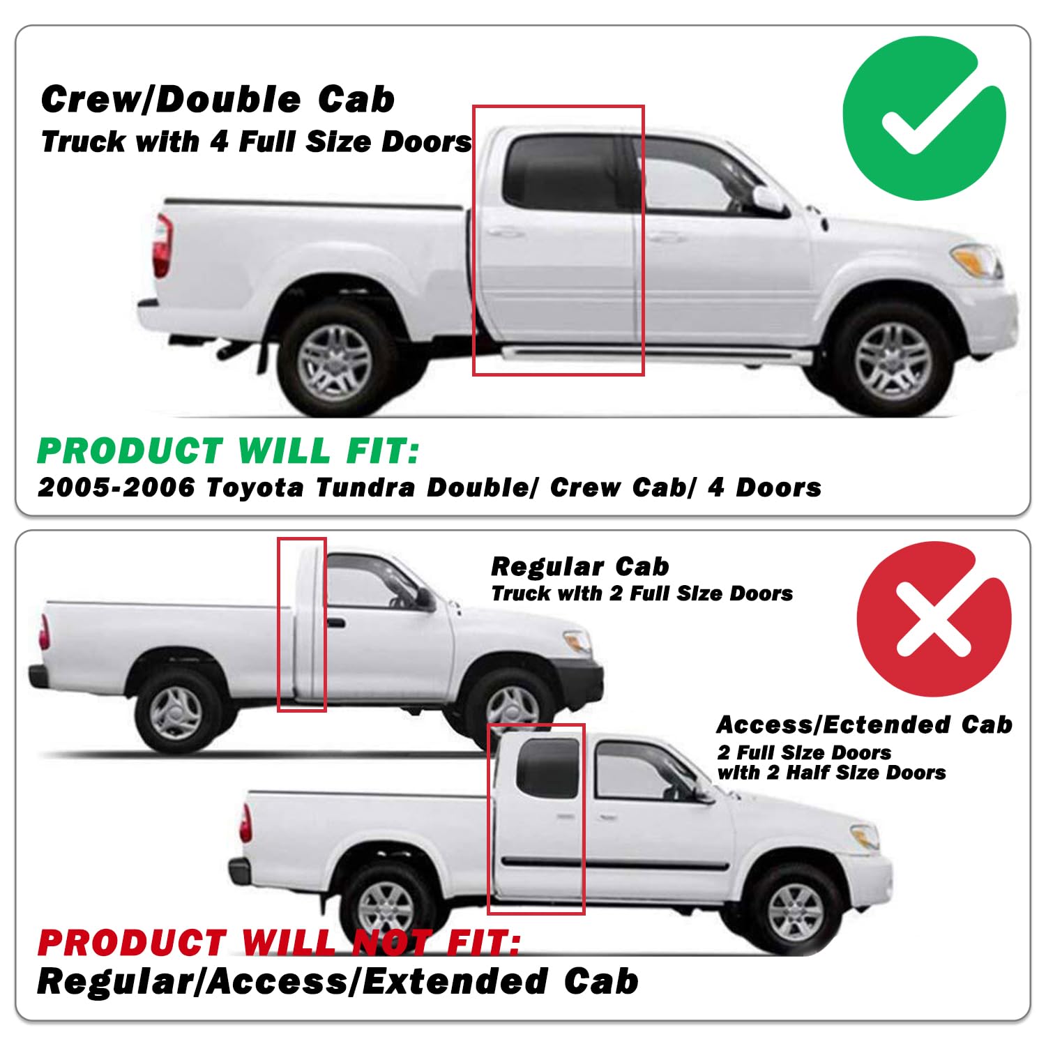 Sockir Headlight Assembly Compatible With 2005-2006 Toyota Tundra Double/Crew Cab & 2005-2007 Toyota Sequoia Passenger & Driver