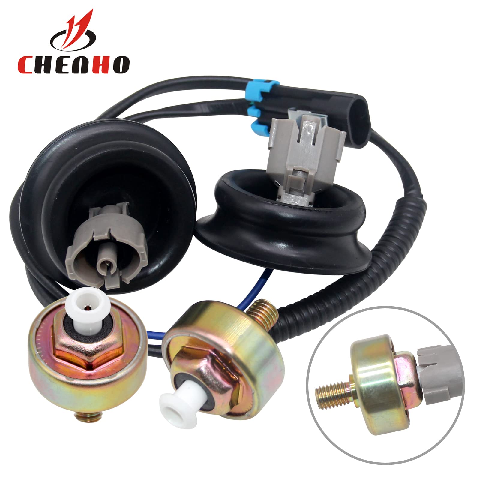 Knock Sensor Wiring Harness For Chevy Suburban Silverado Avalanche Tahoe Gmc Sierra Yukon Cadillac & More Gm Vehicles, Replace#