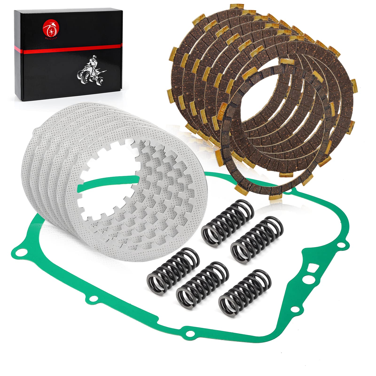 Clutch Kit & Heavy Duty Springs Gasket Compatible with Yamaha Blaster 200 YFS200 1988-2006