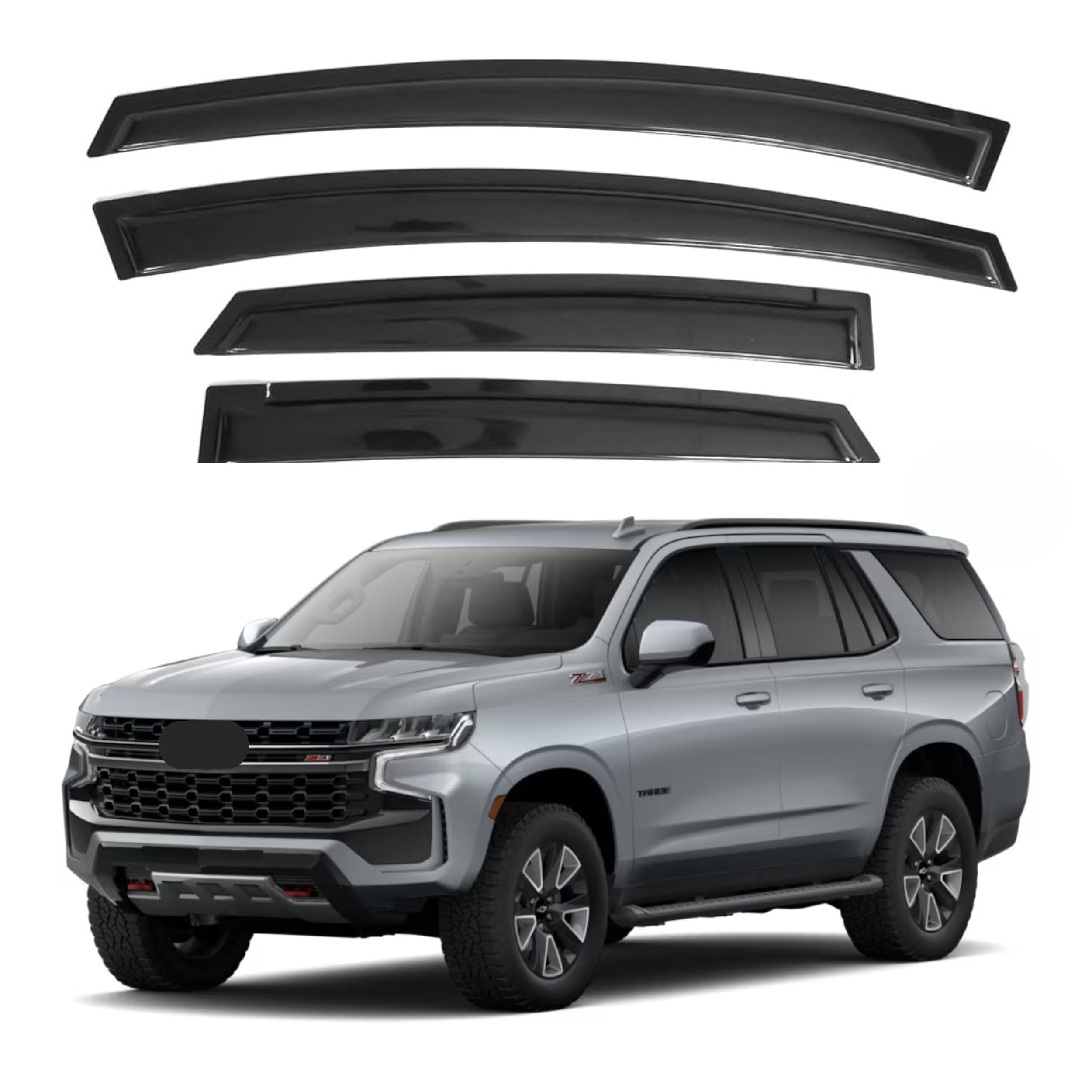 Ig Window Visor For Chevrolet (Chevy) Tahoe 2021-2025 & Cadillac Escalade 2021-2025, Rain Guard Tape-On Durable Sun Wind Side Ve