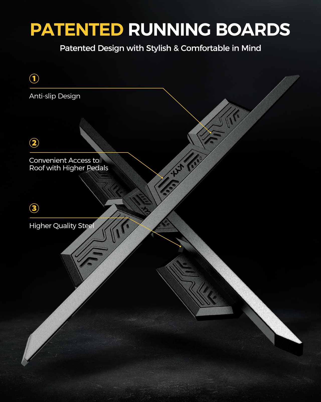 Kyx Running Boards Compatible With 2018-2025 Wrangler Jl 4 Door