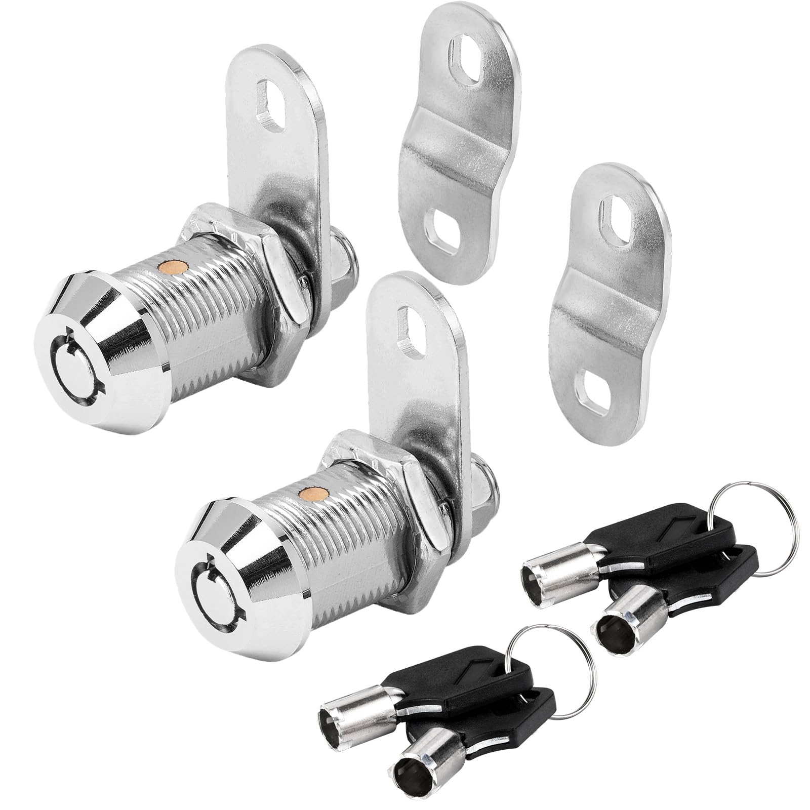 Cam Locks Rv Storage Keyed Alike, 1'' Fits On 3/4'' Max Door Thickness, Compartment Locks For Camper Trailer Cabinet With Keys (