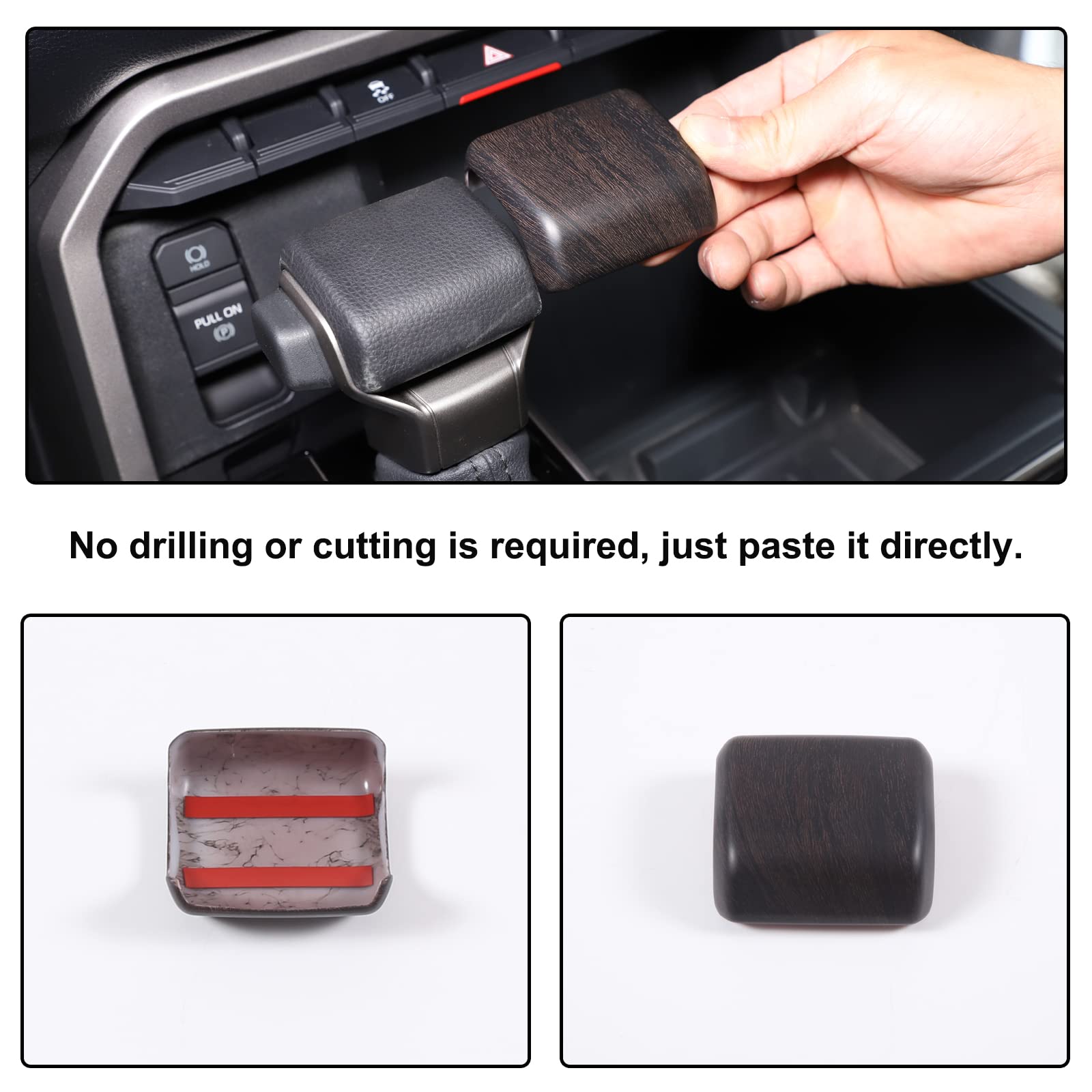 Aunginsy Shifter Gear Hand Brake Trim Cover Compatible With Toyota Tundra/Sequoia 2022-2025 Tacoma 2024+ Car Center Console Gear