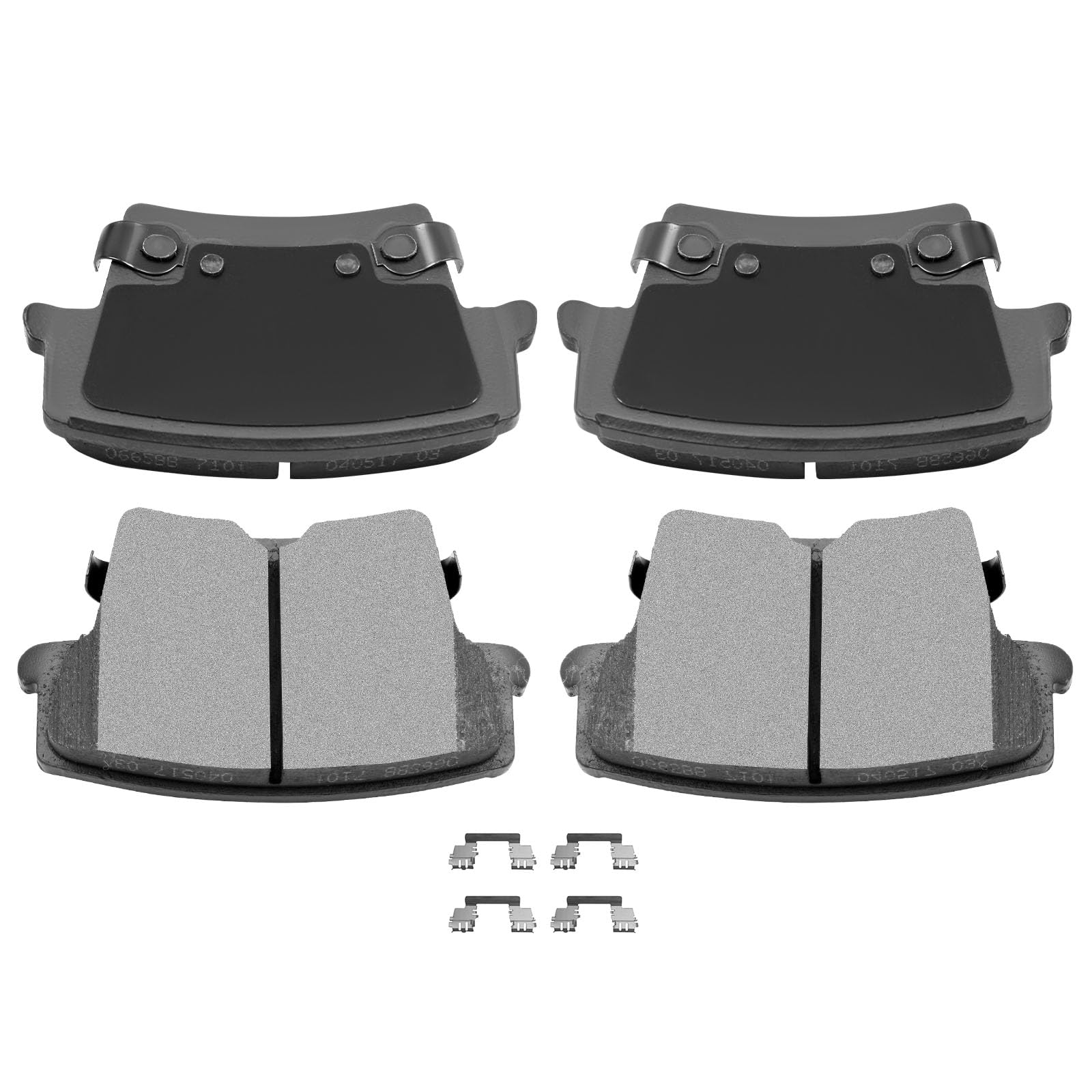 Automuto 4Pcs Rear Ceramic Disc Brake Pads Set D1057 For Chrysler 300 2005-2019,For Dodge Challenger 2009-2019,For Dodge Charger