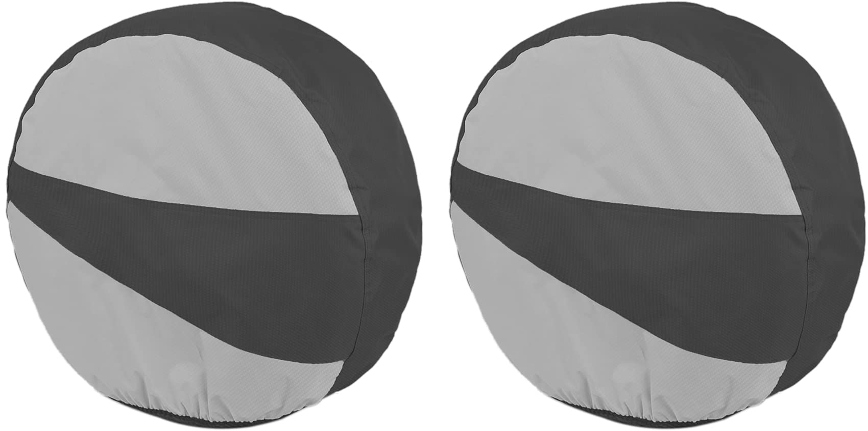 Explore Land Tire Covers 2 Pack - Tough Tire Wheel Protector For Truck, Suv, Trailer, Camper, Rv - Universal Fits Tire Diameters 23-25.75 Inches, Black & Gray