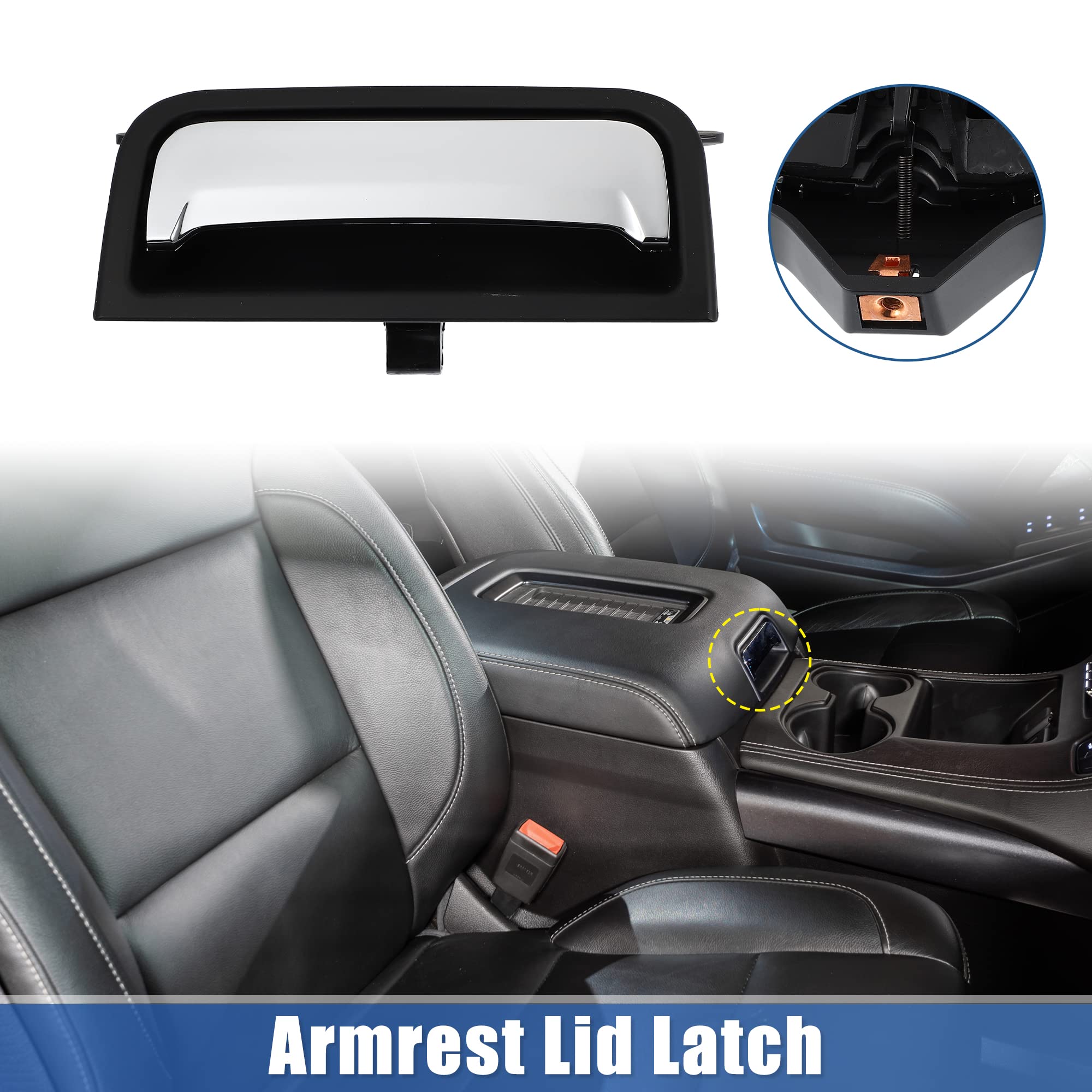 X Autohaux 1 Set 22861304 Center Console Armrest Lid Latch Plate For Chevy Silverado1500 2014-2018 For Gmc Sierra Yukon Center C