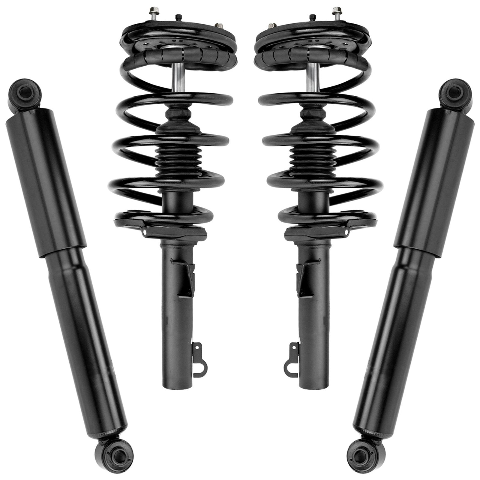 Trq Front And Rear Complete Strut Assembly & Shock Absorber Kit Complete Strut & Coil Spring Assembly Compatible With 1995-2003