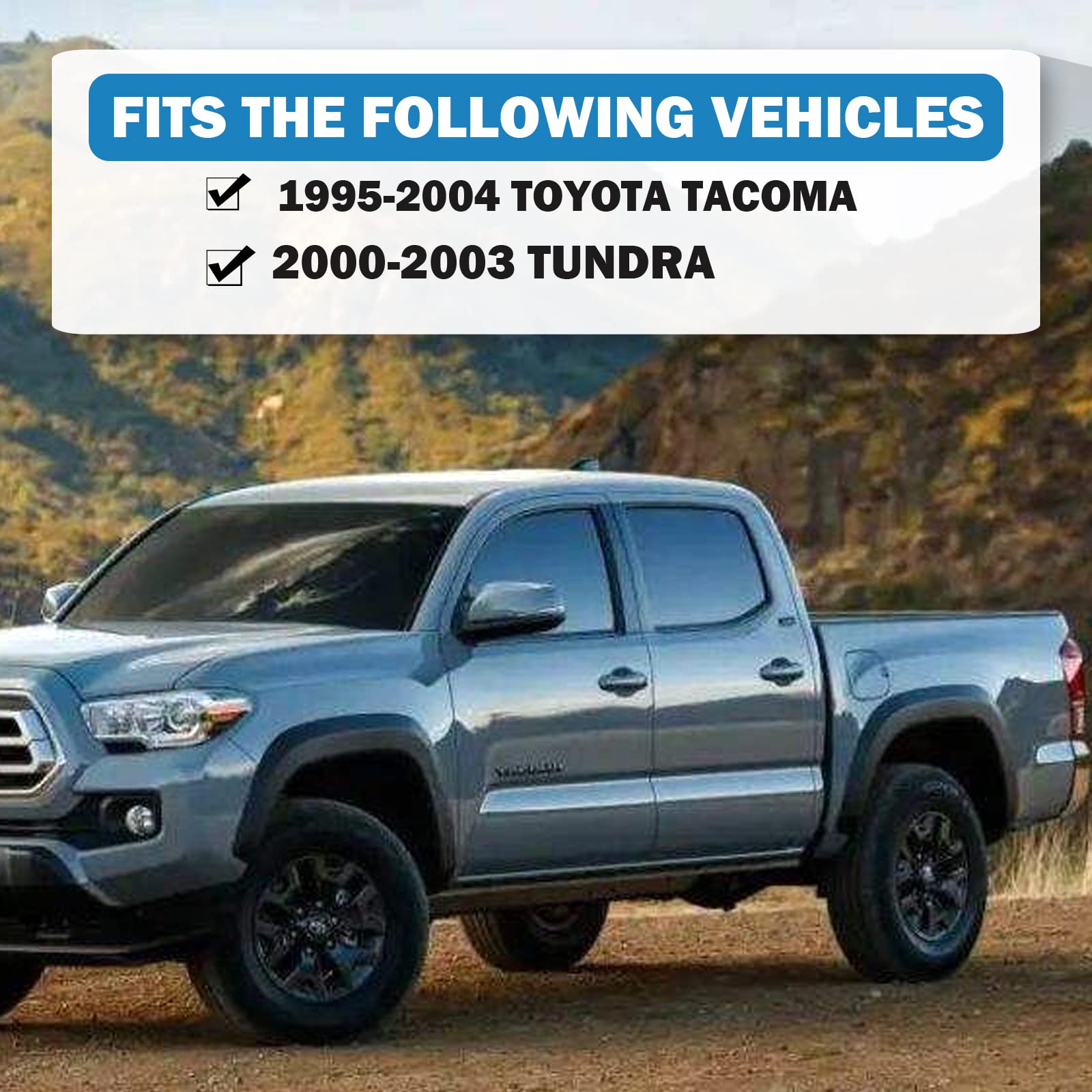 Fuel Door Lock Cylinder W/ 2 Keys Set Compatible with 1995-2004 Toyota Tacoma 2000-2003 Tundra Gas Fuel Filler Lid Cylinder Lock