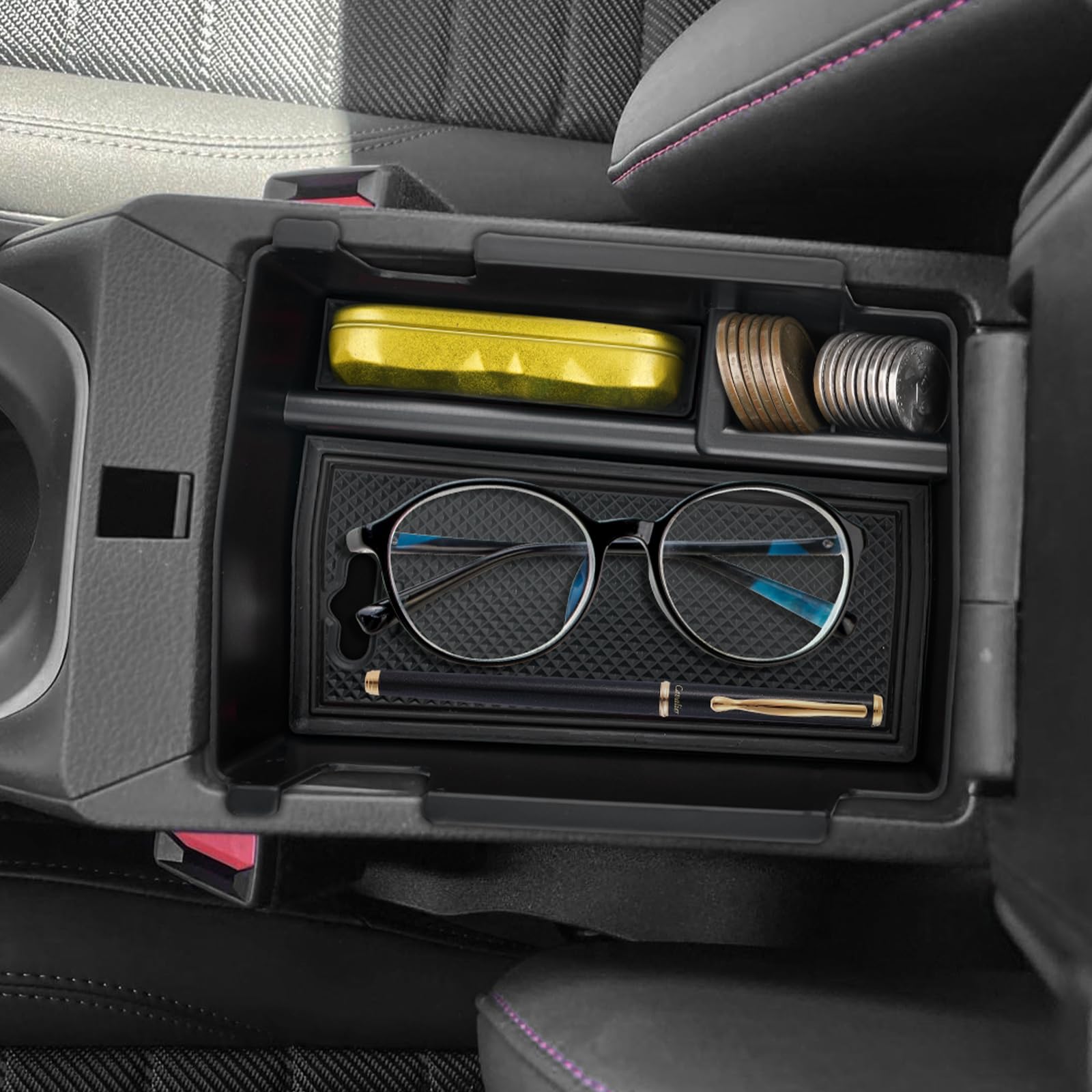SXCY Fit for 2023 2024 Jeep Compass/Dodge Hornet Center Console Organizer for Jeep Compass 2022 2023 2024 Accessories Armrest Co