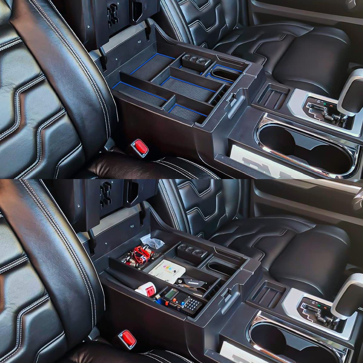Edbetos Center Console Tray Organizer Compatible With Toyota Tundra 2014 2015 2016 2017 2018 2019 2020 2021 Accessories, Armrest