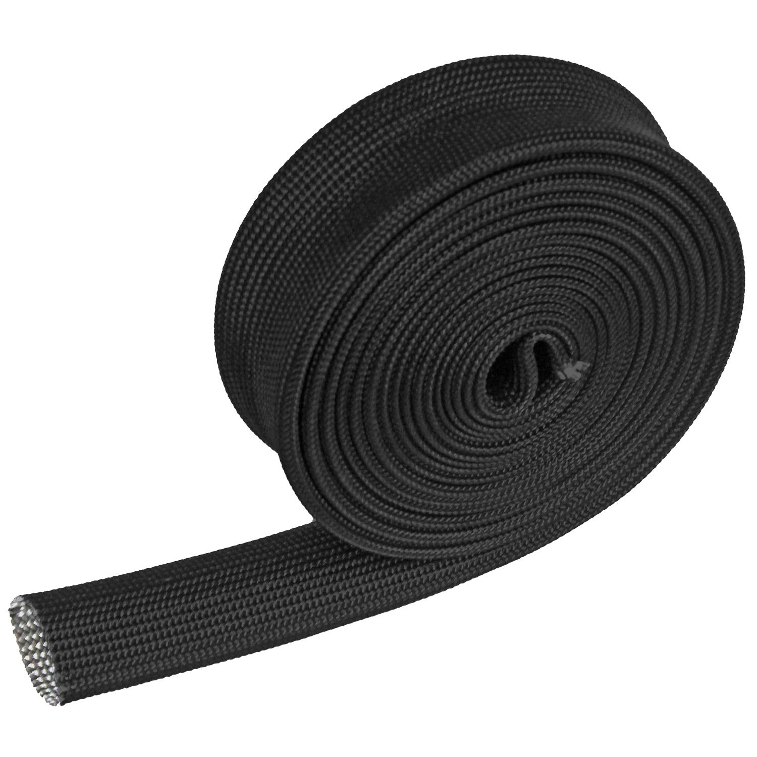 Fiberglass Heat Shield Sleeve - 3/4'' Id X 10' Adjustable Hose Heat Shield Spark Plug Wire Black For Car Wire Loom Brake Line Ca