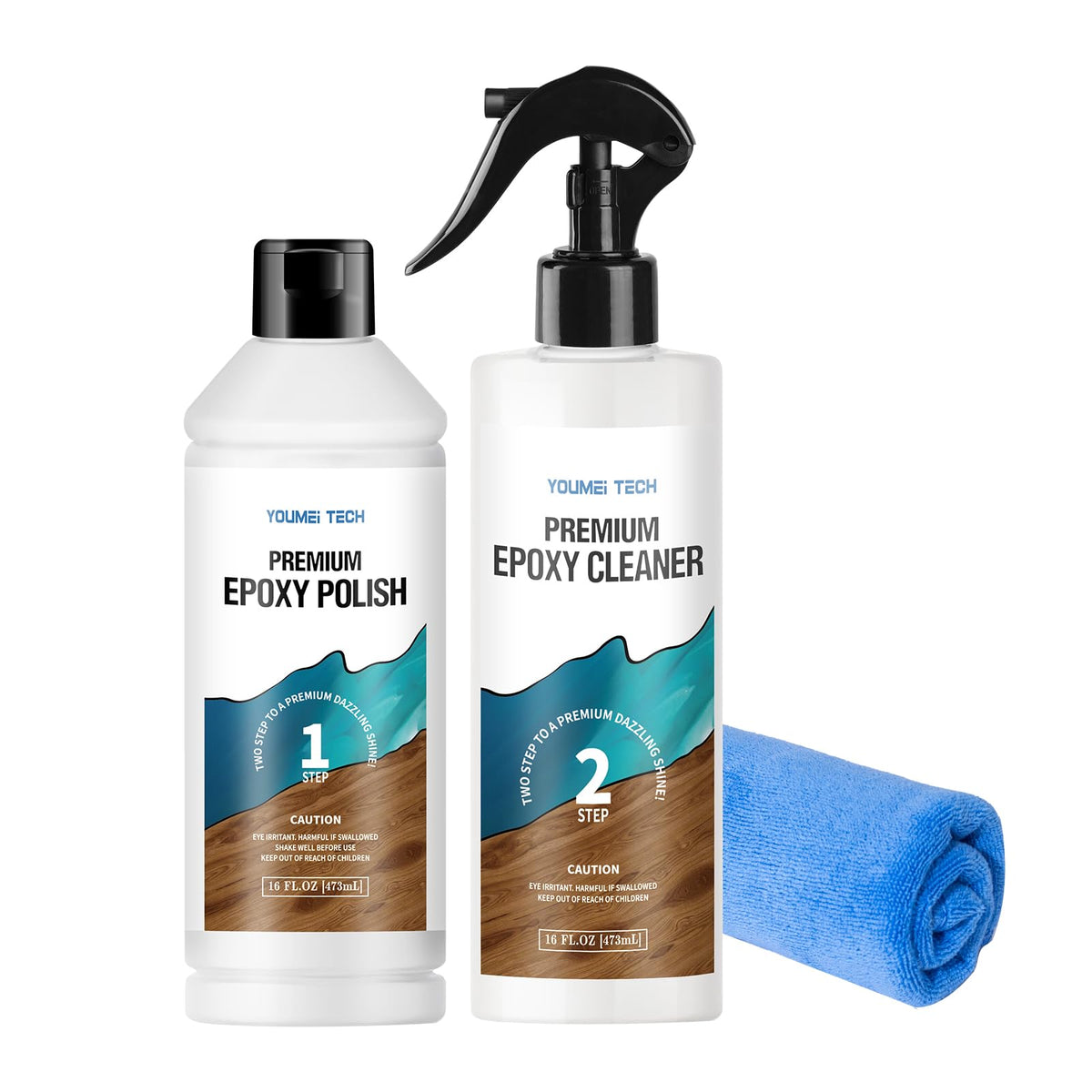 Resin Polishing Kit,32oz Kit of Resin Polish (16oz) & Epoxy Cleaner (16oz), Premium Epoxy Polishing Kit, Polishing Compound for 