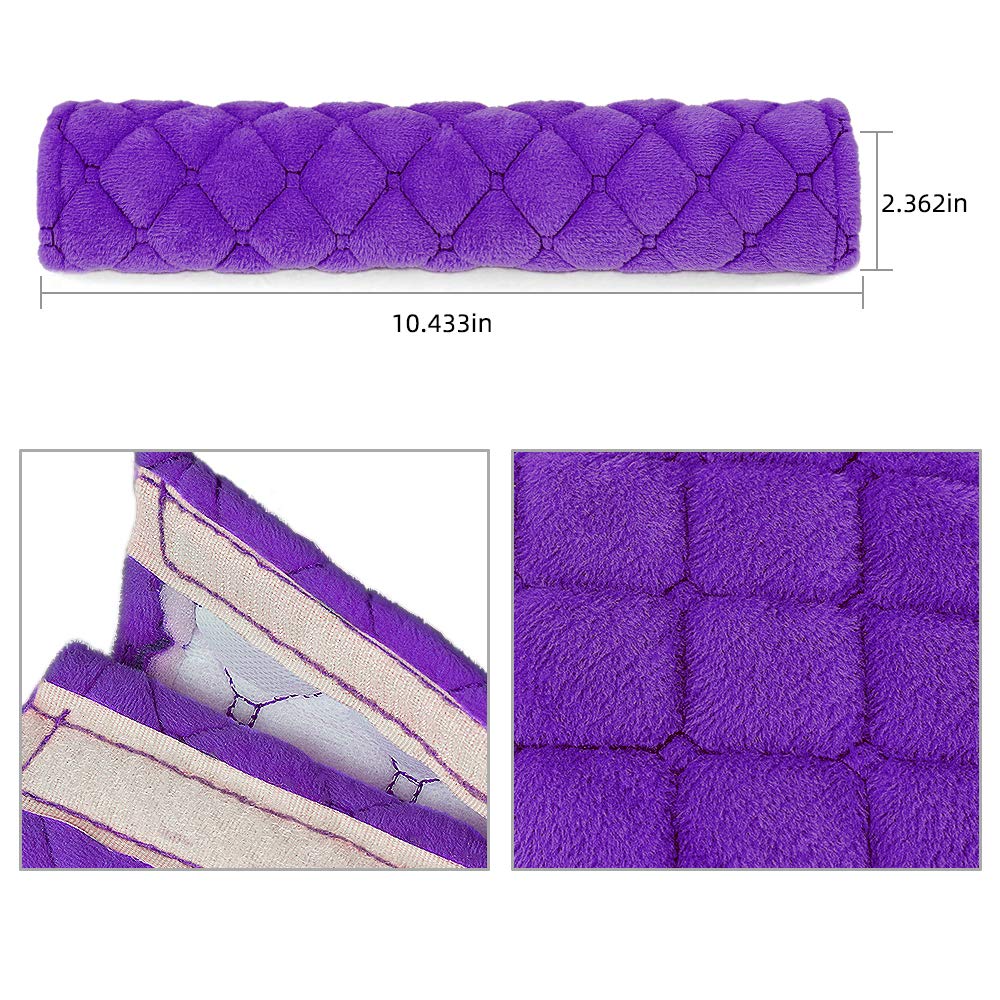 Car Seat Belt Pads Cover, 2 Pack Seat Belt Shoulder Strap Covers Protector To Release Stress To Your Neck And Shoulder For A Safety Driving (Purple)