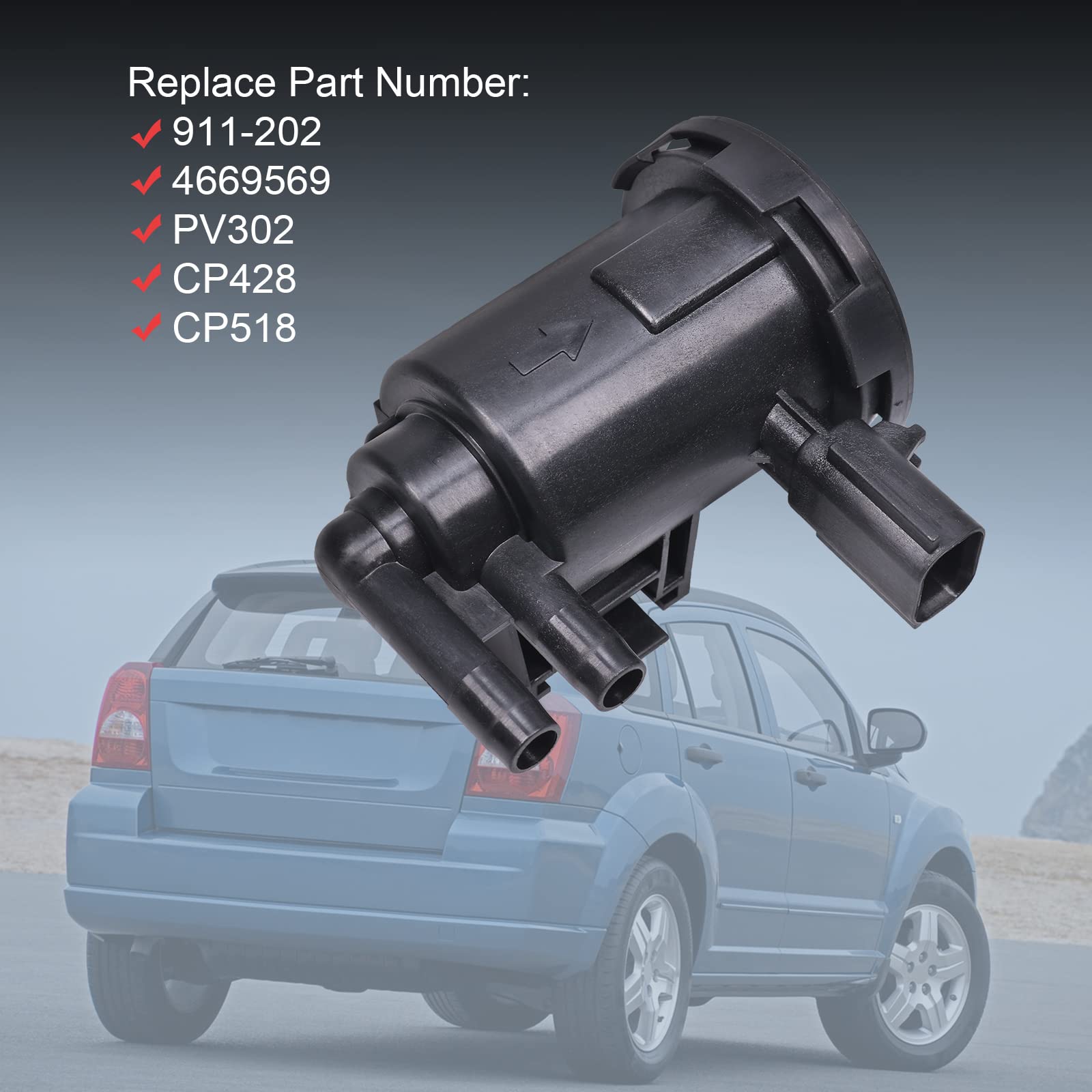 Dicmic Vapor Canister Solenoid Purge Valve Compatible With 2003-2006 Dodge Ram 1500 2500 3500 Grand Caravan Chrysler Town & Country Replace# 911-202, 4669569