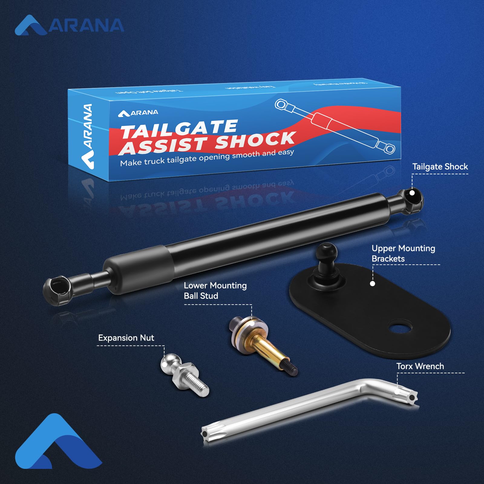 Arana Tailgate Assist For Ford F150 2004-2014, Tailgate Shock Damper Accessories For Ford F-150 & Lincoln Mark Lt 2004-2014