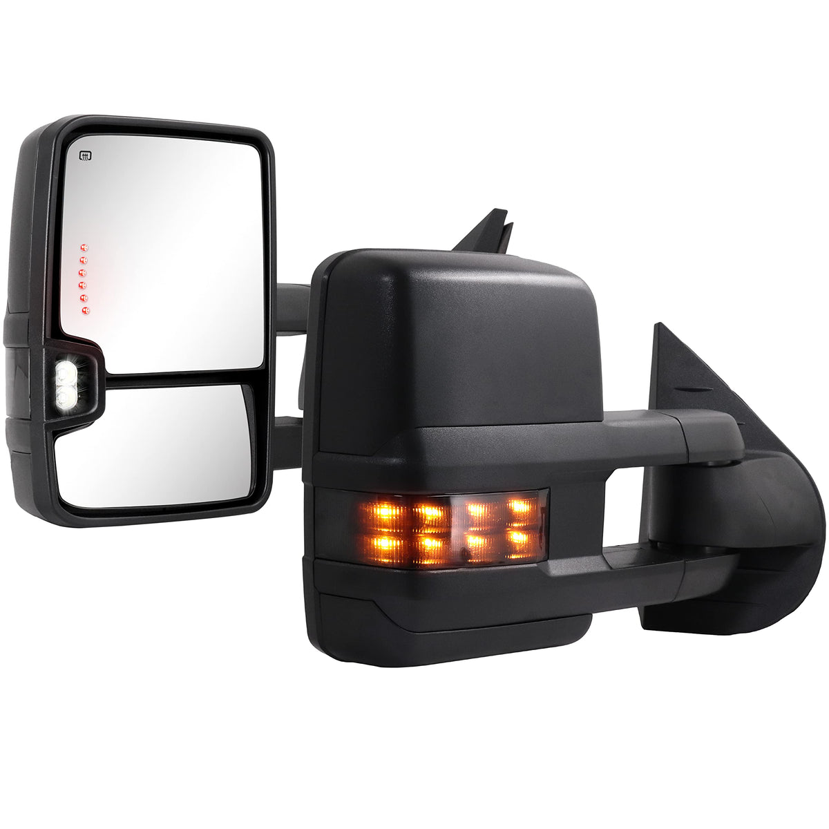 Towing Mirrors For 2007 2008 2009 2010 2011 2012 2013 Chevy Silverado Suburban Tahoe Avalanche Gmc Sierra Yukon With Power Glass