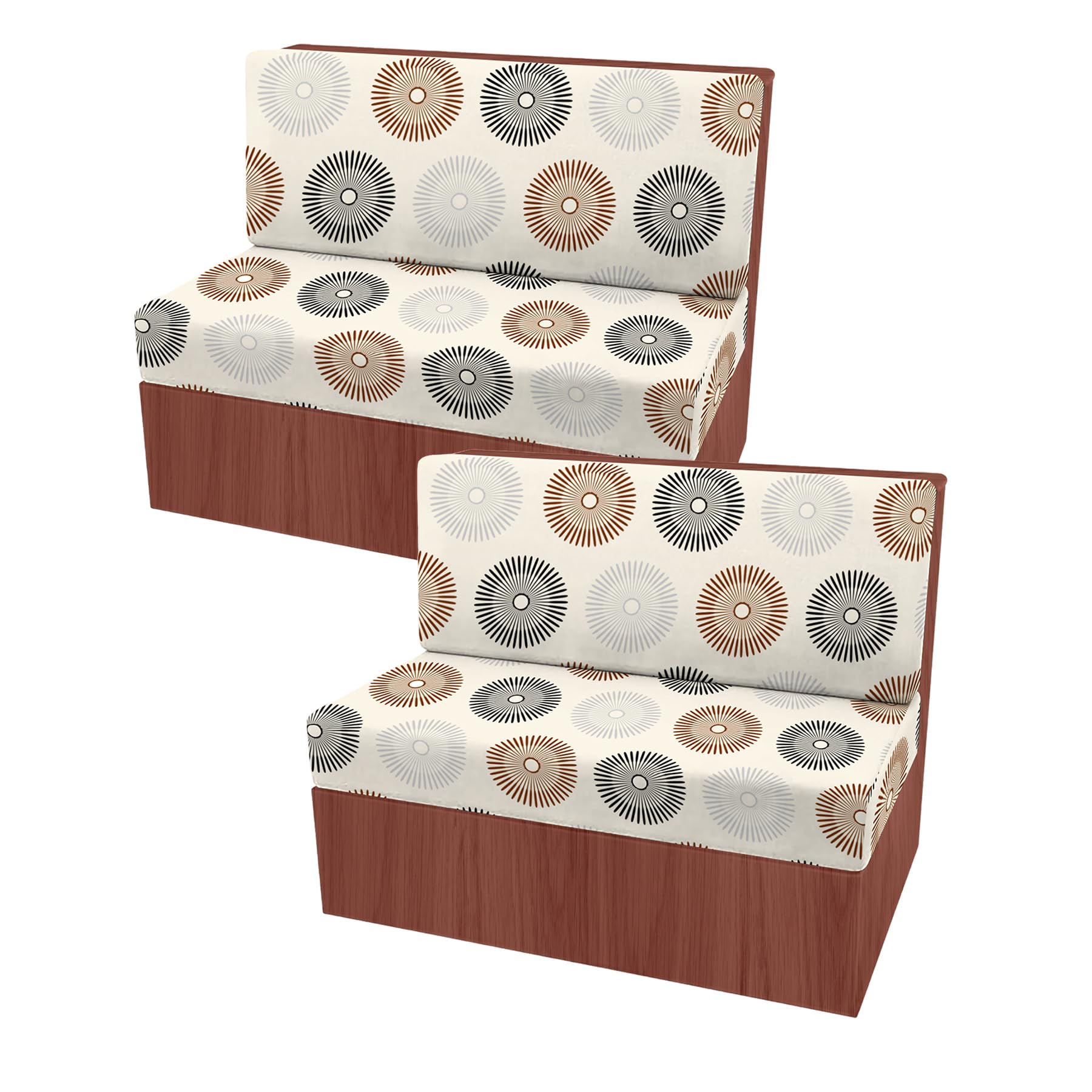 Fuangui Rv Dinette Cushion Covers - Stretch Camper Cushion Booth Seats Replacement - Washable Sofa Furniture Protector (C35, 2 B