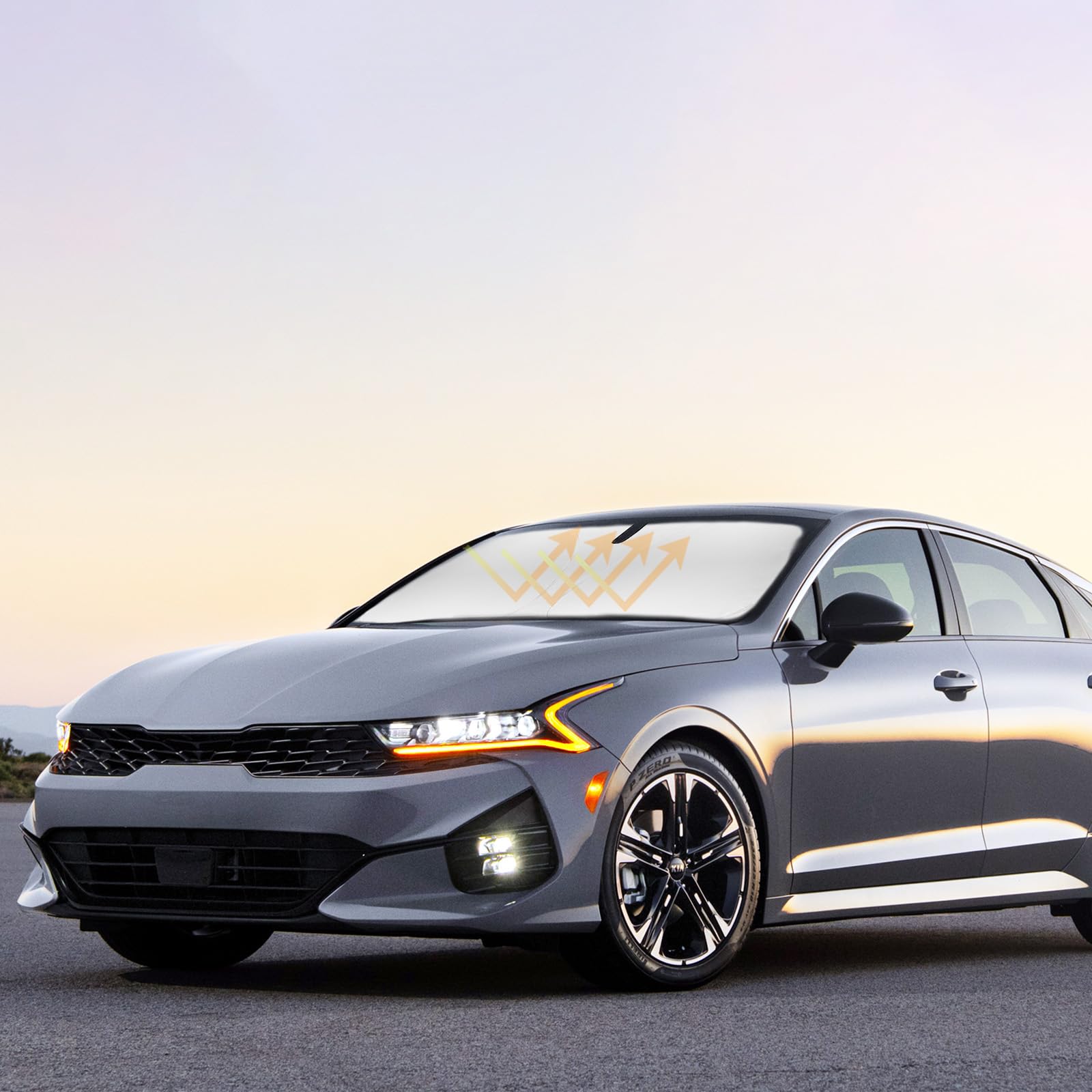 Windshield Sun Shade Car Sunshade For 2021-2023 2024 2025 Kia K5, Gt-Line, Gt, Sedan Accessories Windshield Sun Visor Cover For