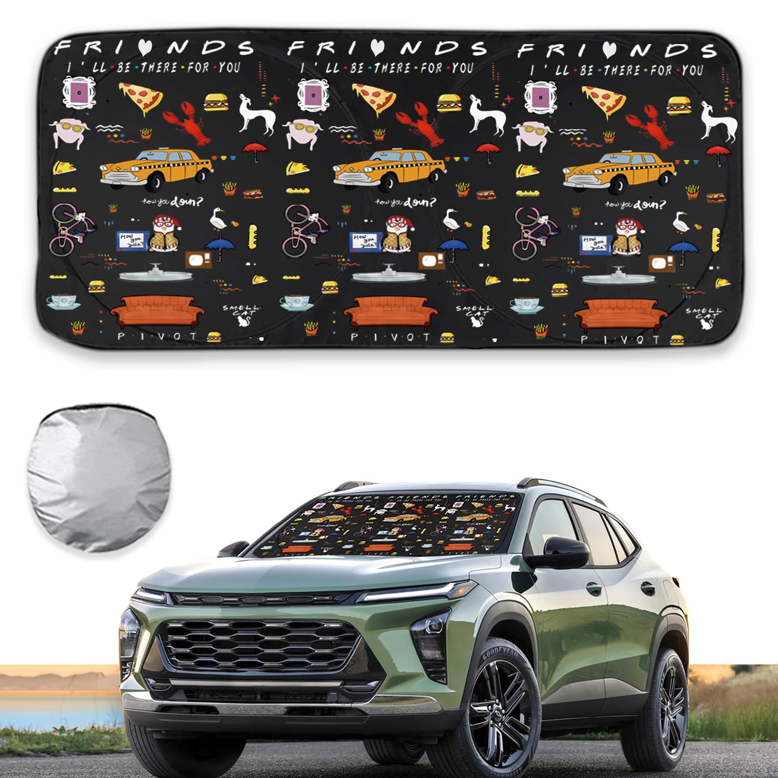 Car Windshield Sunshade,Car Accessories,Funny Tv Show Merchandise,Funny Merchandis Tv Show Gifts,Foldable Sun Blocker For Car Ke