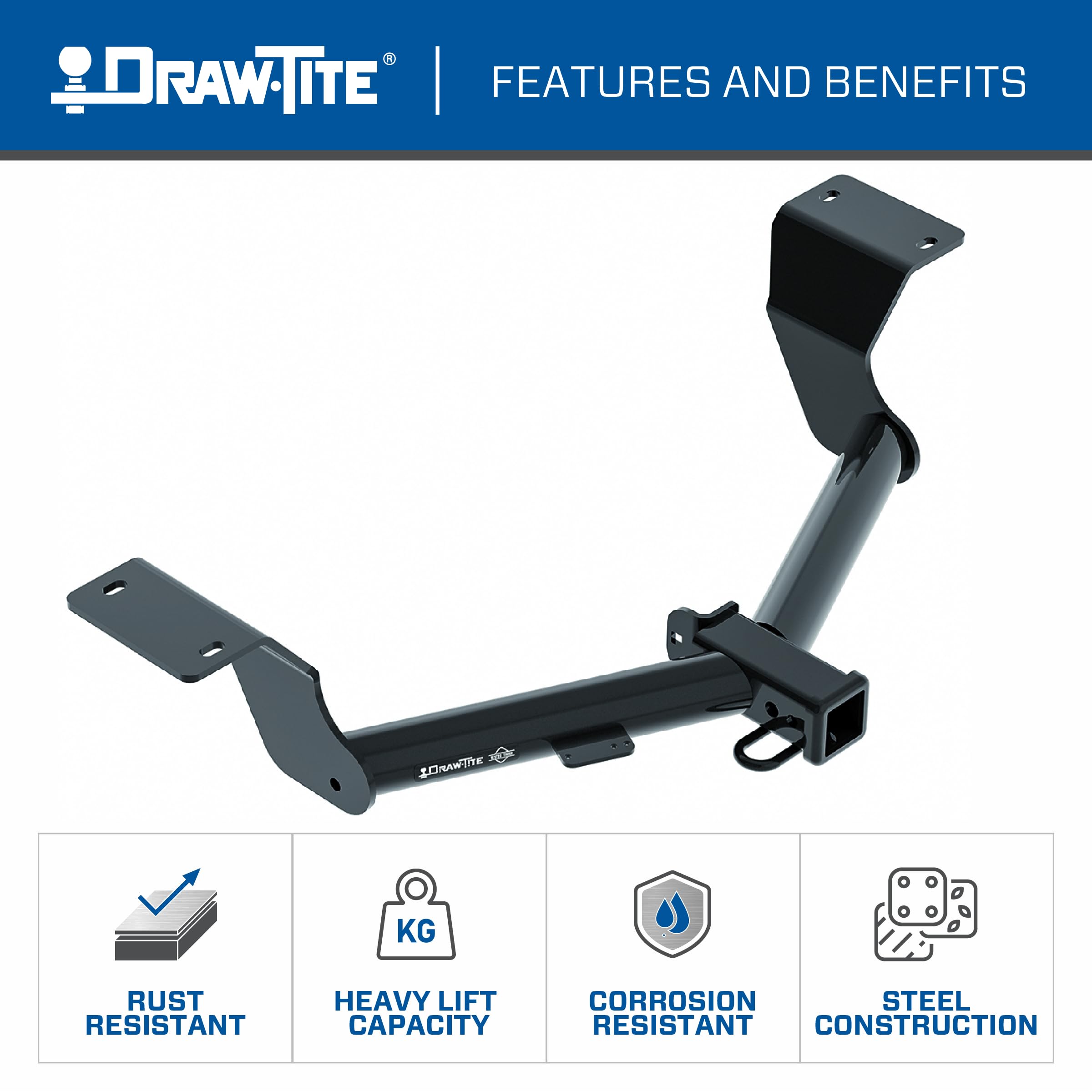 Draw-Tite 76128 Class 3 Trailer Hitch, 2 Inch Square Receiver, Compatible With 2017-2025 Honda Cr-V Except Hybrid