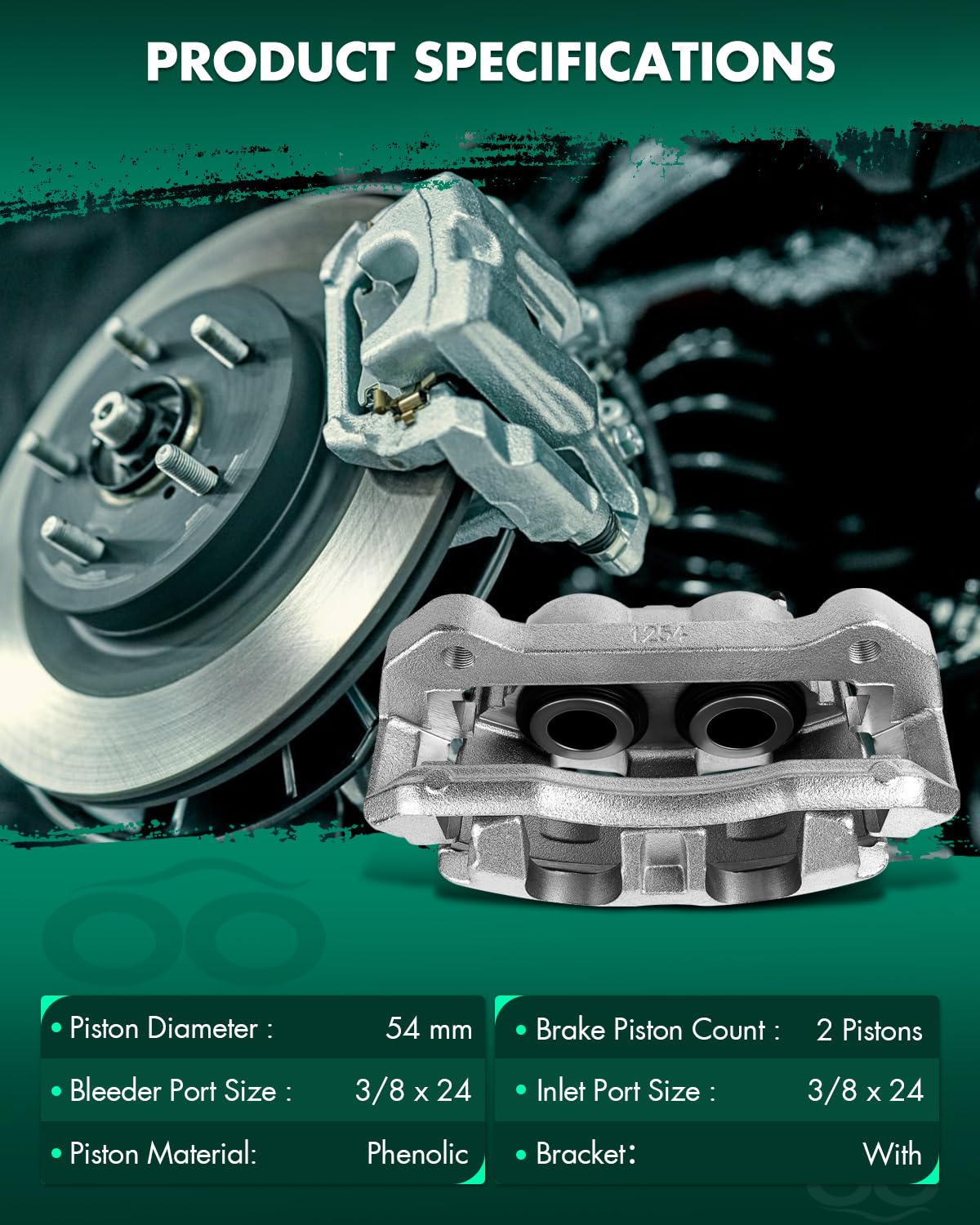 Scitoo Front Right Brake Caliper With Bracket 18B5236 Compatible For Ford For Expedition 2010-2016 For Ford For F-150 2010-2011