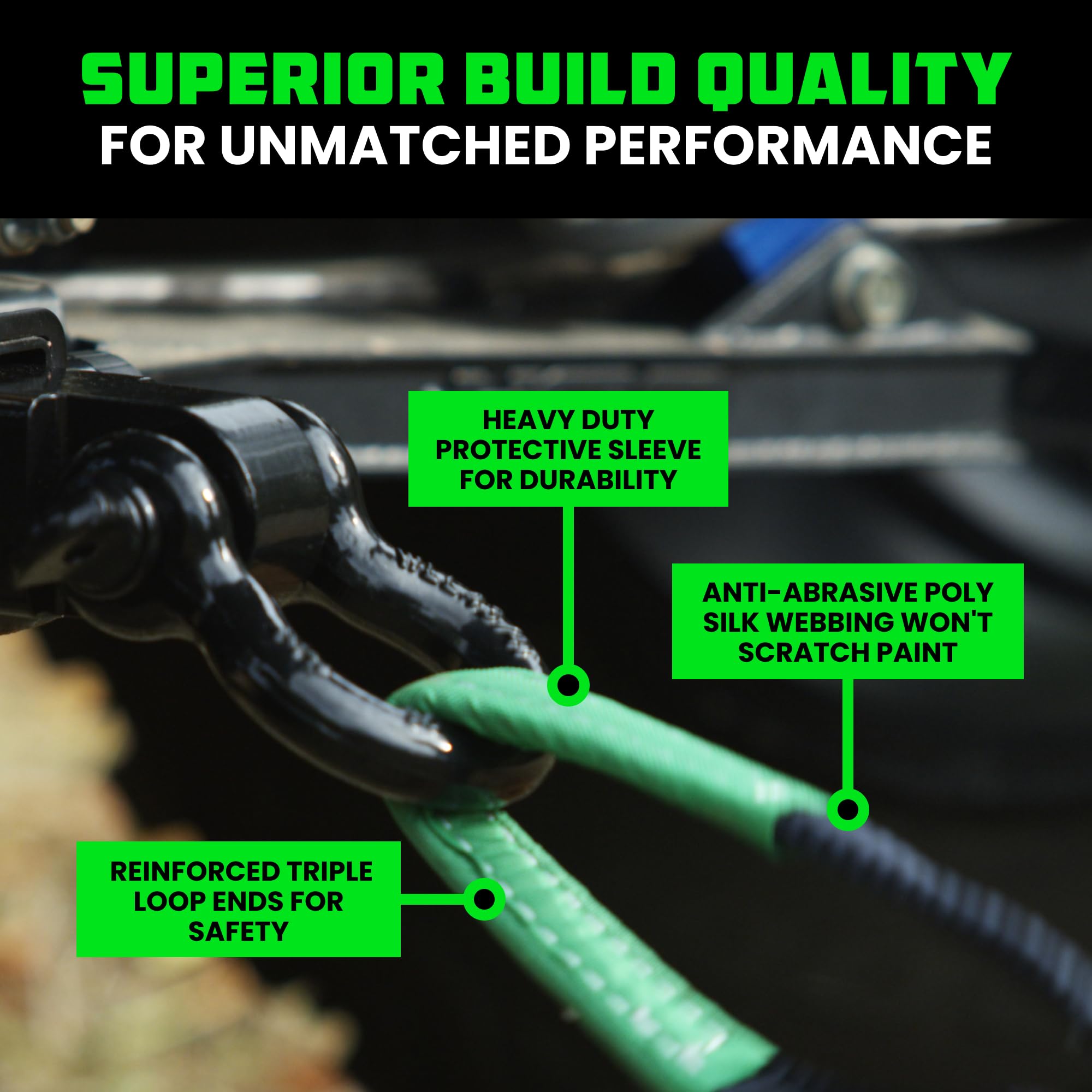 Rhino USA Heavy-Duty Recovery Gear Combos Off-Road Truck Vehicle Recovery, Best Offroad Towing Accessories - Backed for Life (20