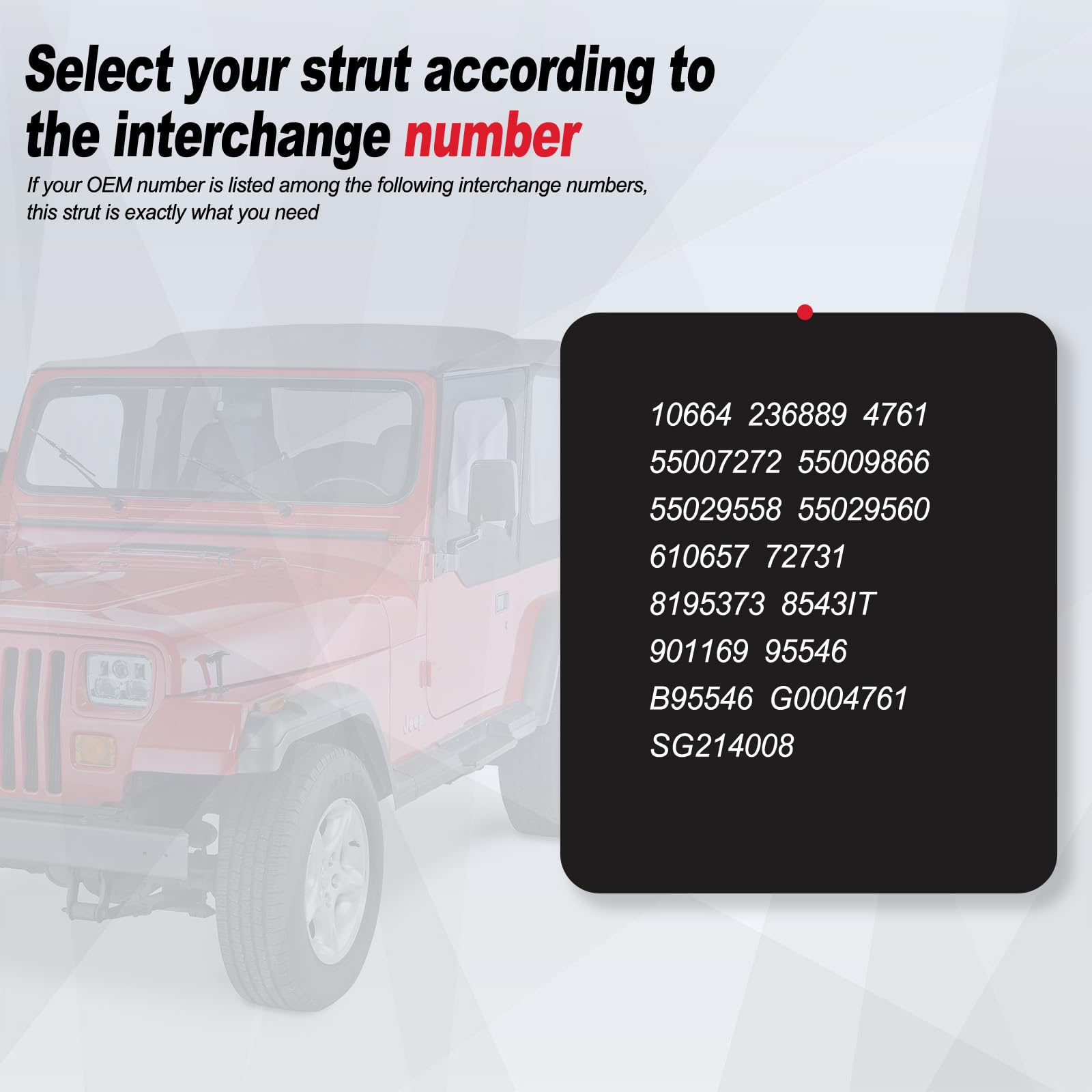 Vepagoo 4761 Rear Glass Window Gas Struts For 1987-1995 Jeep Wrangler, Liftgate Shocks Springs Lift Support Sport Utility 2-Door