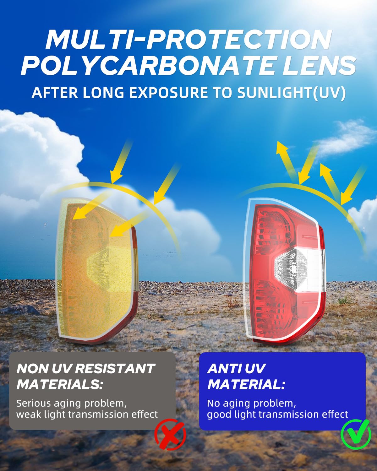 Autoone For Toyota Tundra Tail Lights Assembly, Tail Lamp Assembly Fit For 2014-2021 Tundra Pickup Rear Factory Oem Passenger Side, Without Bulbs