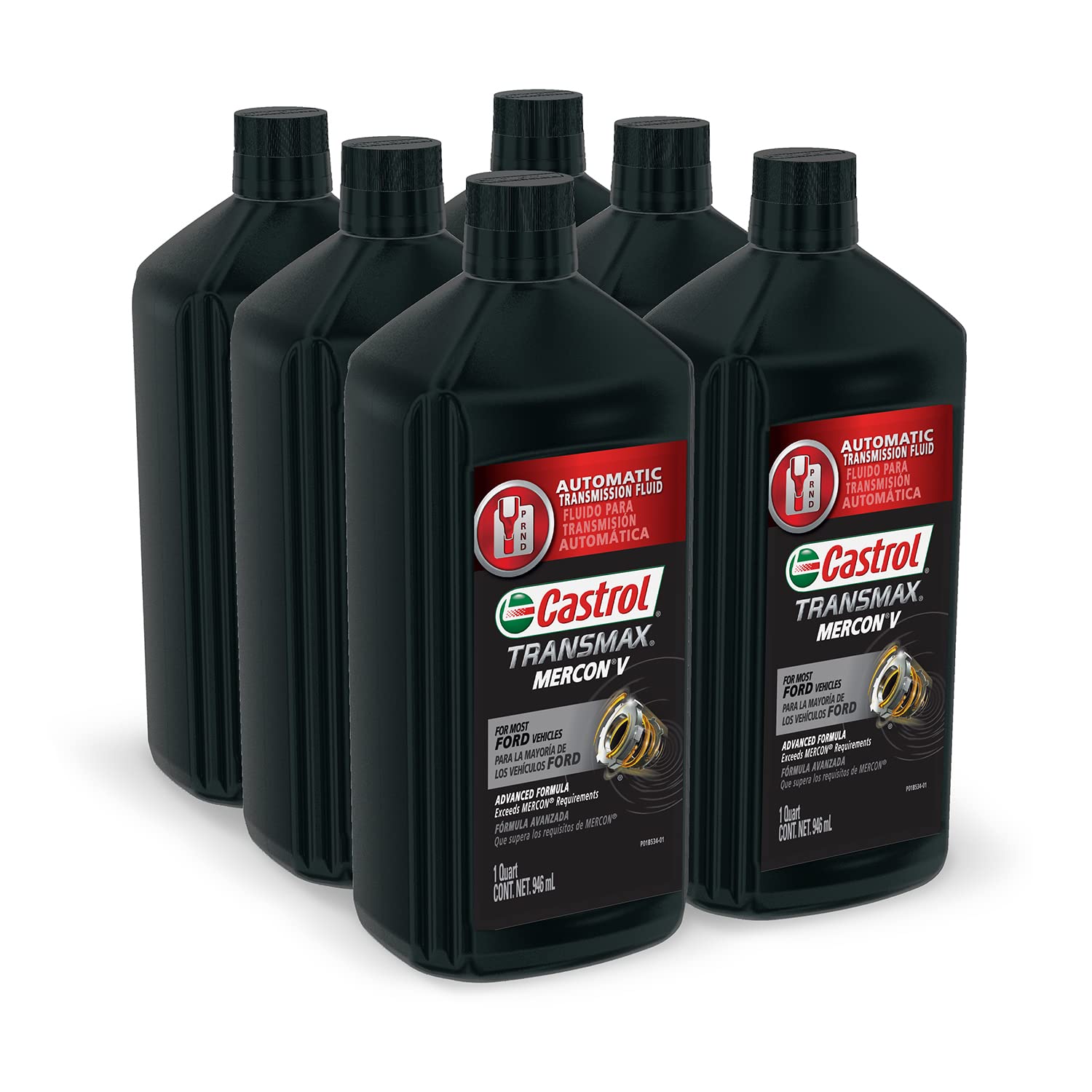 Castrol Transmax Mercon V Automatic Transmission Fluid, 1 Quart, Pack Of 6