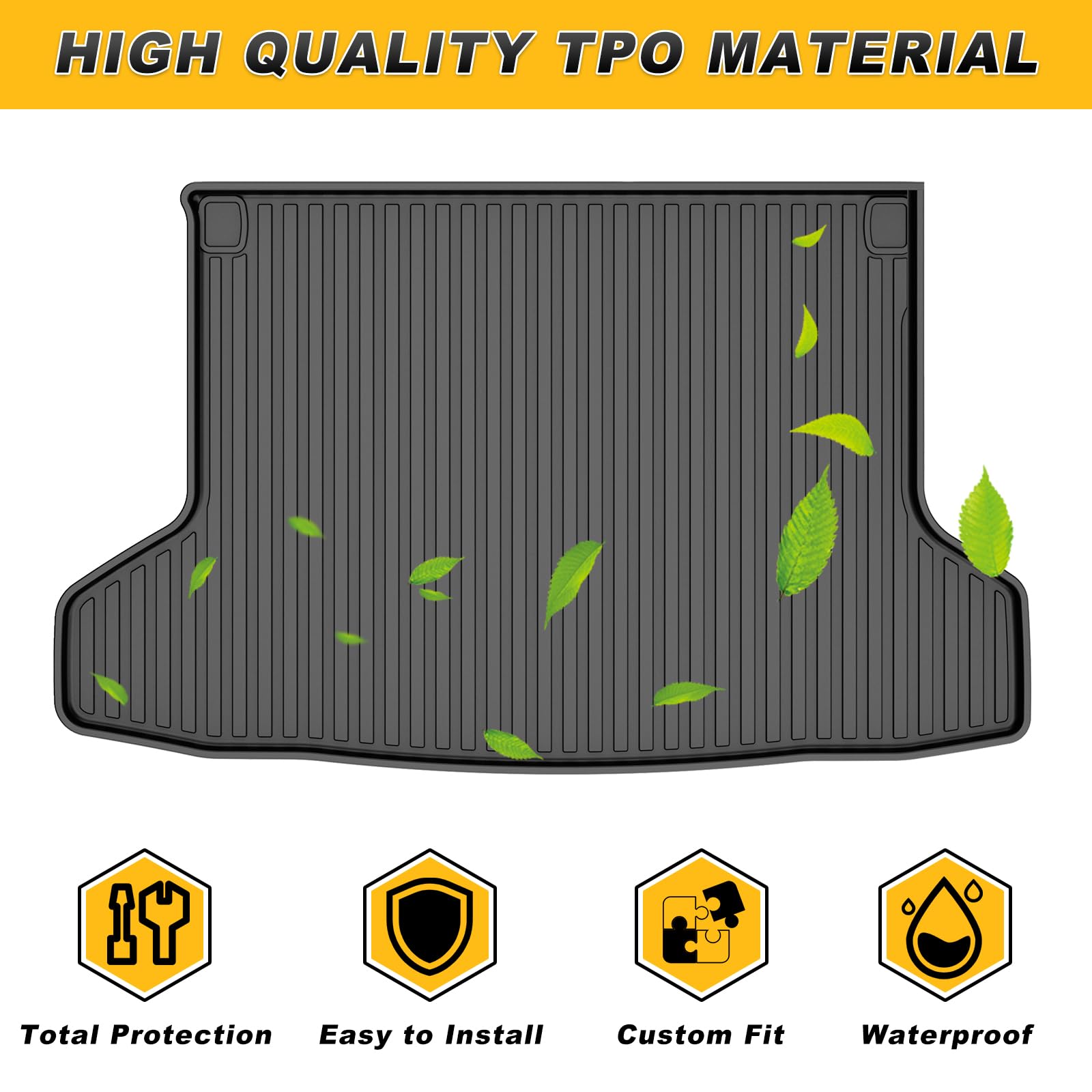 Original Cargo Liner Fit for Honda HRV HR-V AWD 2016-2022: All Weather Protection Heavy Duty Trunk Liner - Anti-Slip Waterproof