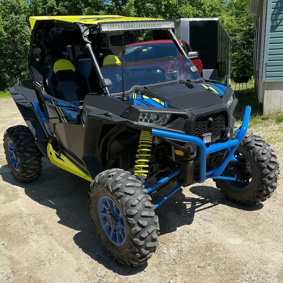 HECASA Half Windshield Tinted Compatible with 2015-2018 Polaris RZR S 900 / 4 900 / 900 XC / S 1000 / XP 1000 / XP 4 1000 / Turb