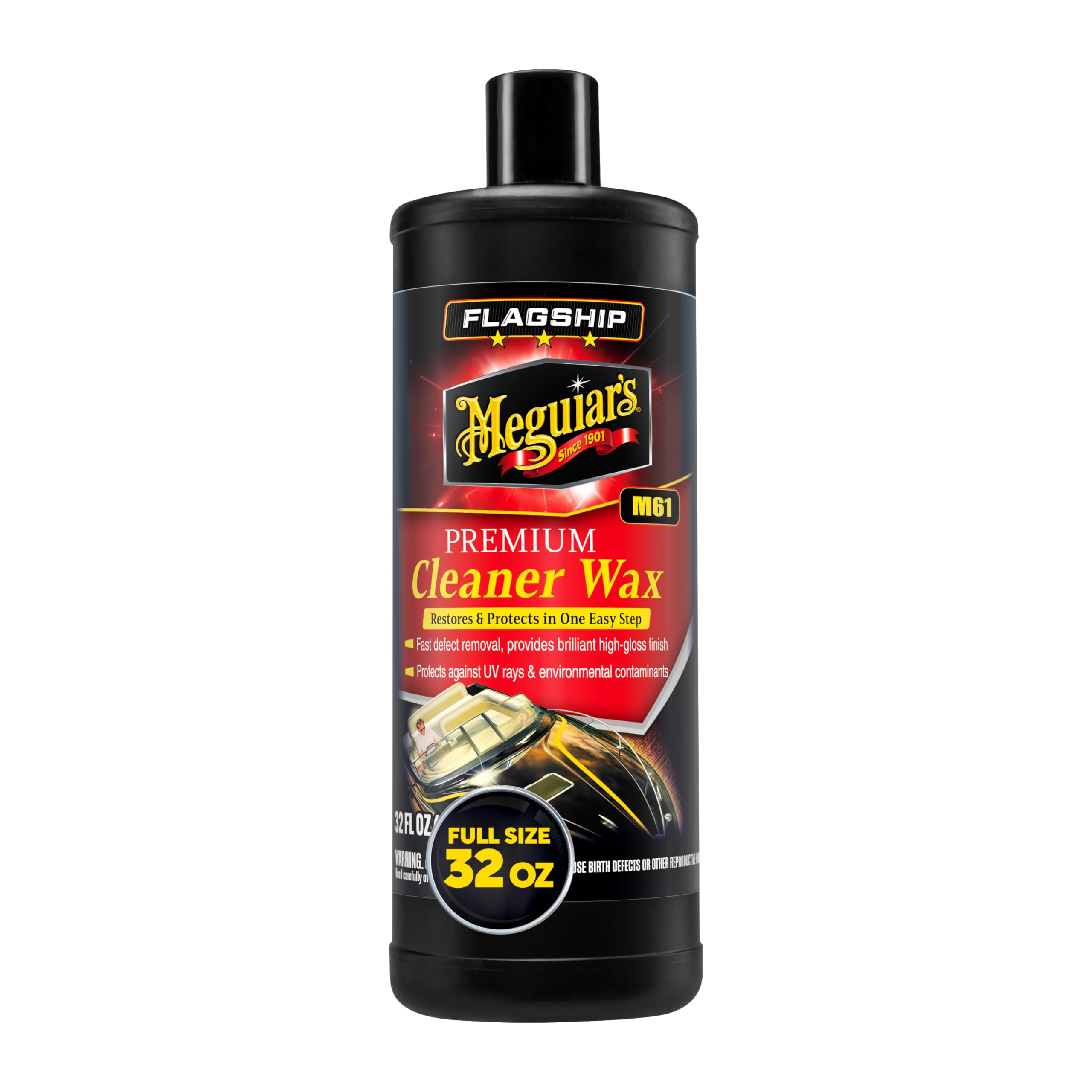 Meguiar'S Flagship Premium Cleaner Wax M6132 - Pro-Grade Boat And Rv Cleaner Wax For Fiberglass & Gel Coats - Remove Defects, Bo