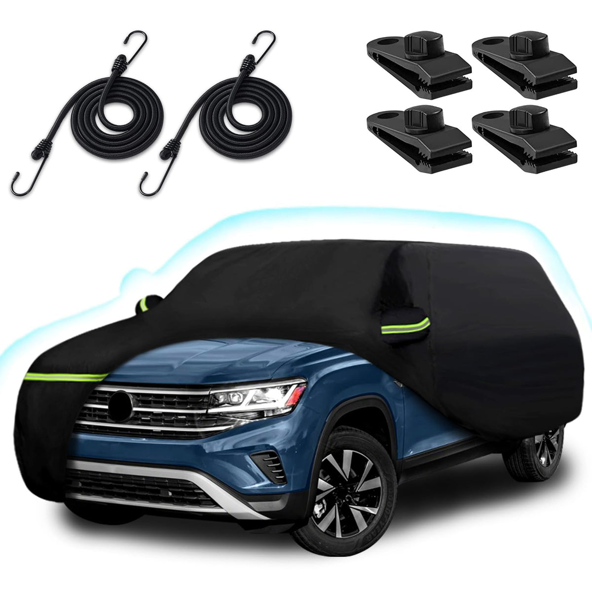 Beterny For Vw Atlas/Cross Sport (2017-2025) Waterproof Car Cover, 6 Layers 210T Sun Rain Uv Dust Snow Protection Outdoor Atlas
