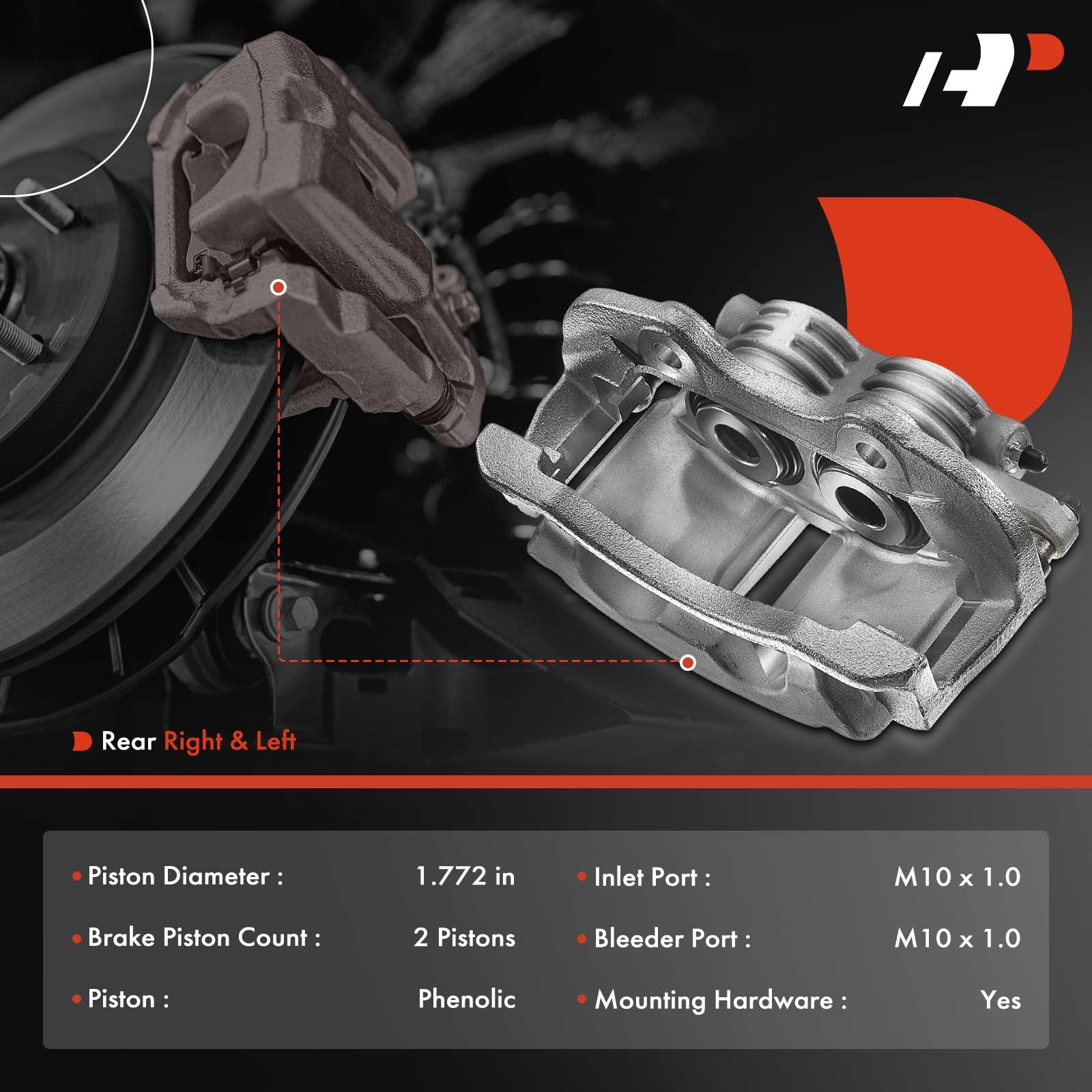A-Premium Disc Brake Caliper Assembly With Bracket Compatible With Cadillac, Chevy & Gmc Models - Escalade, Tahoe, Silverado 150